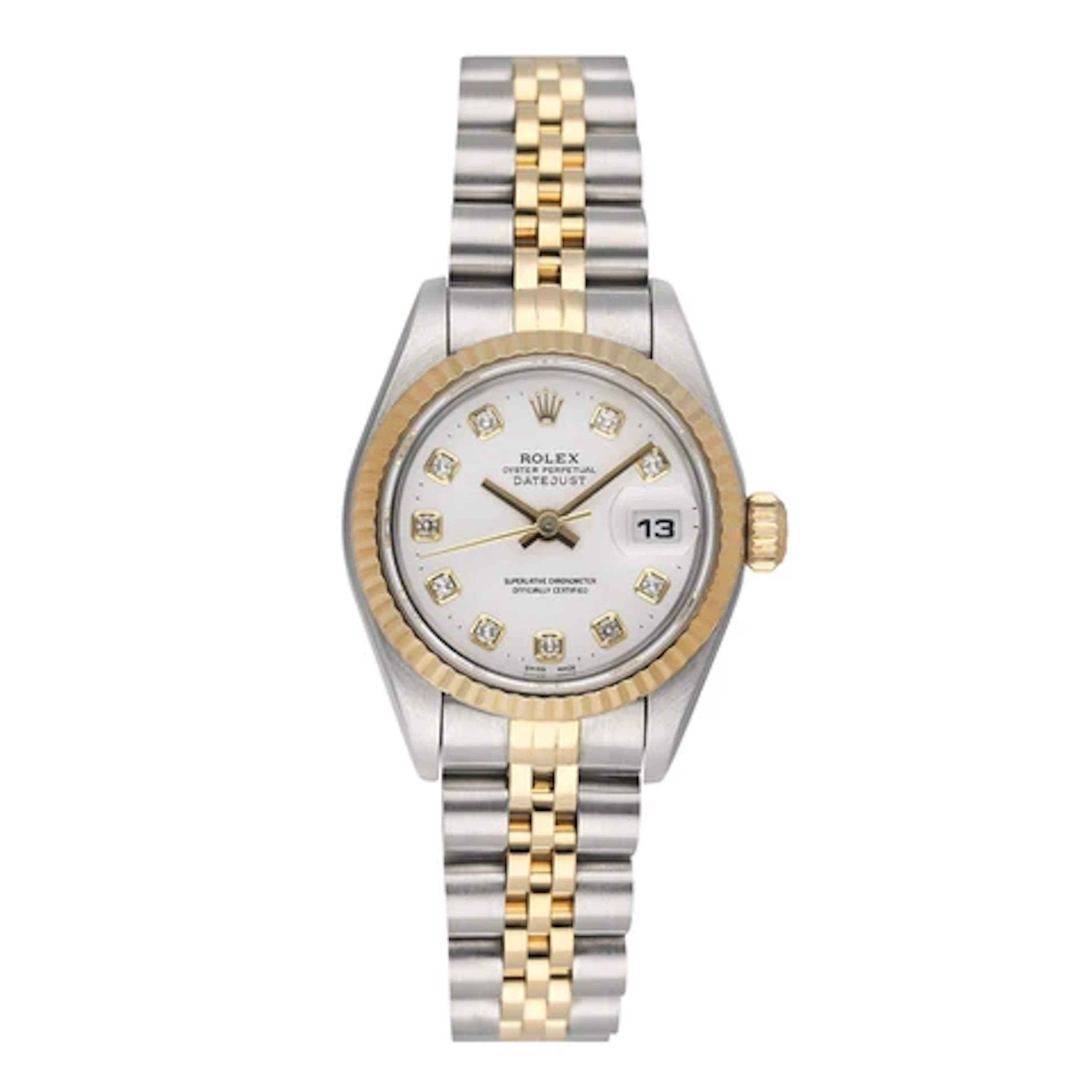 Rolex Datejust 69173 Diamond White Dial Ladies Watch