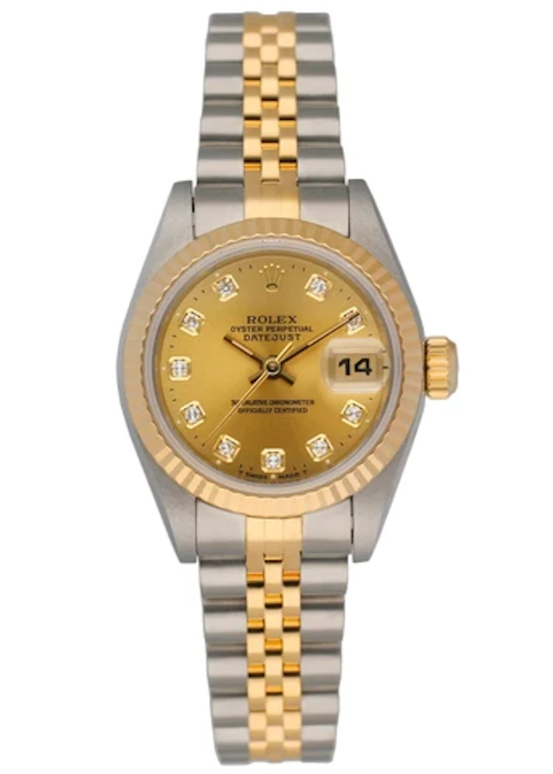 Rolex Datejust 69173 Diamond Dial Ladies Watch