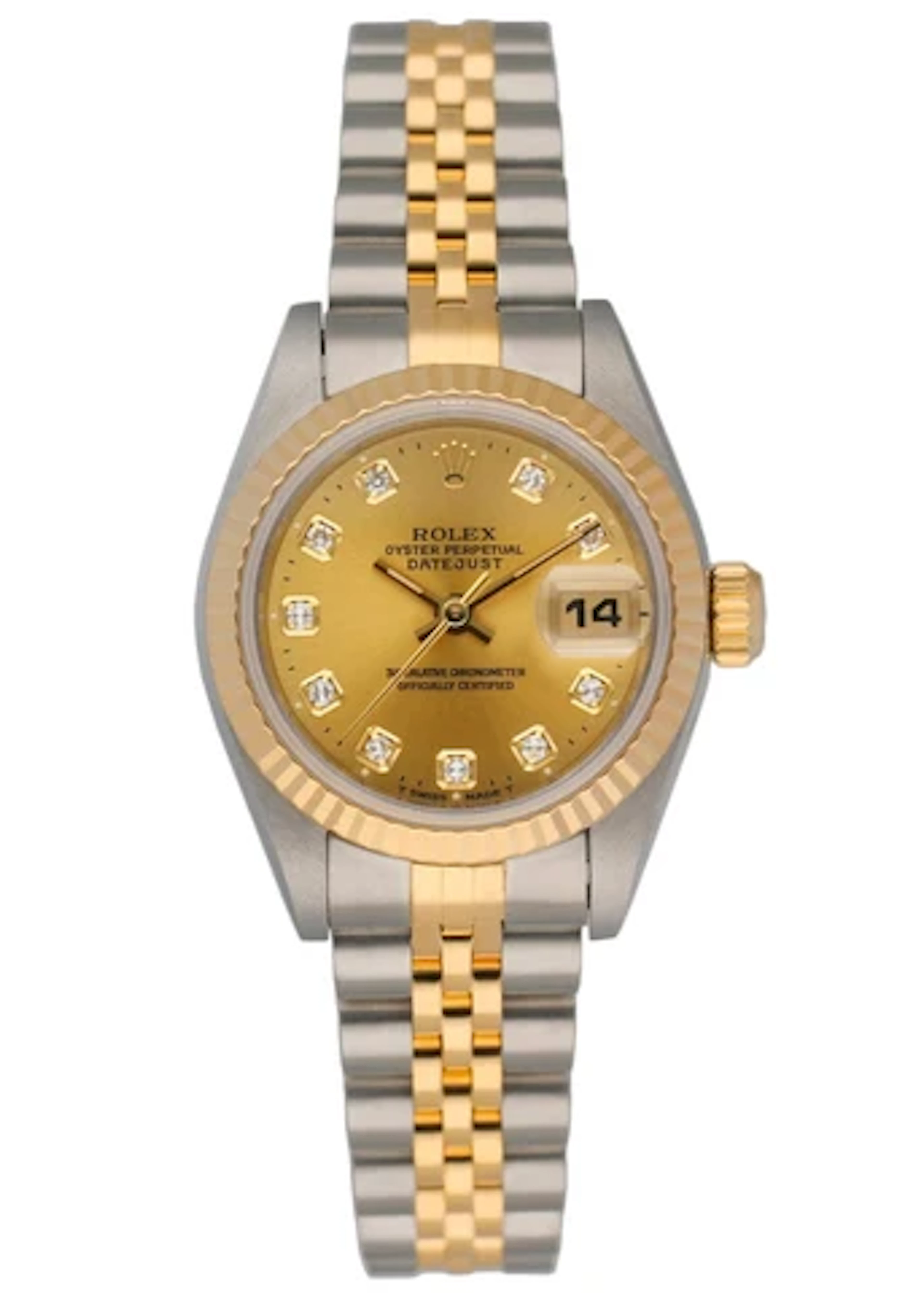 Rolex Datejust 69173 Diamond Dial Ladies Watch
