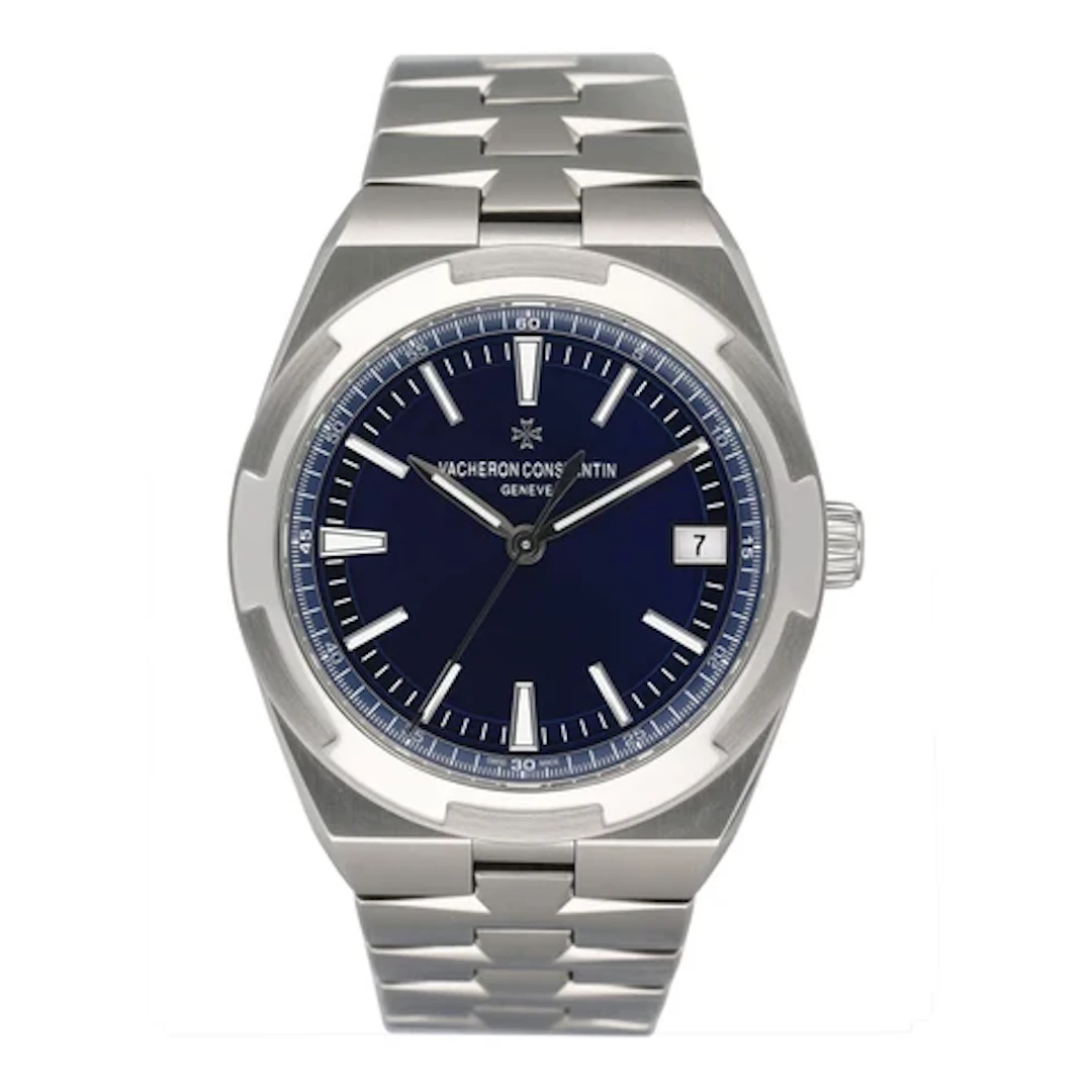 Vacheron Constantin Overseas 4500V/110A-B128 Blue Dial Mens Watch Box Papers