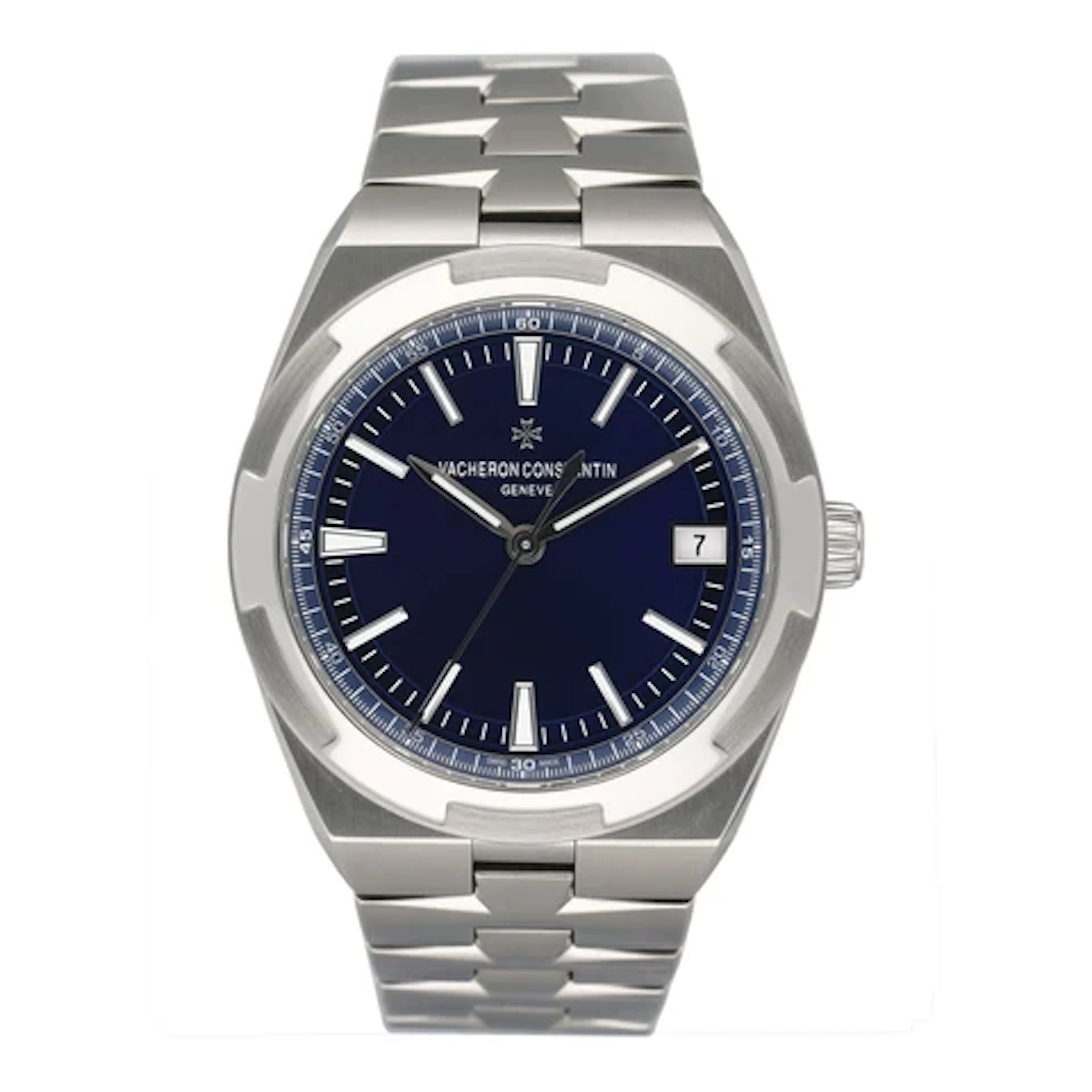 Vacheron Constantin Overseas 4500V/110A-B128 Blue Dial Mens Watch Box Papers