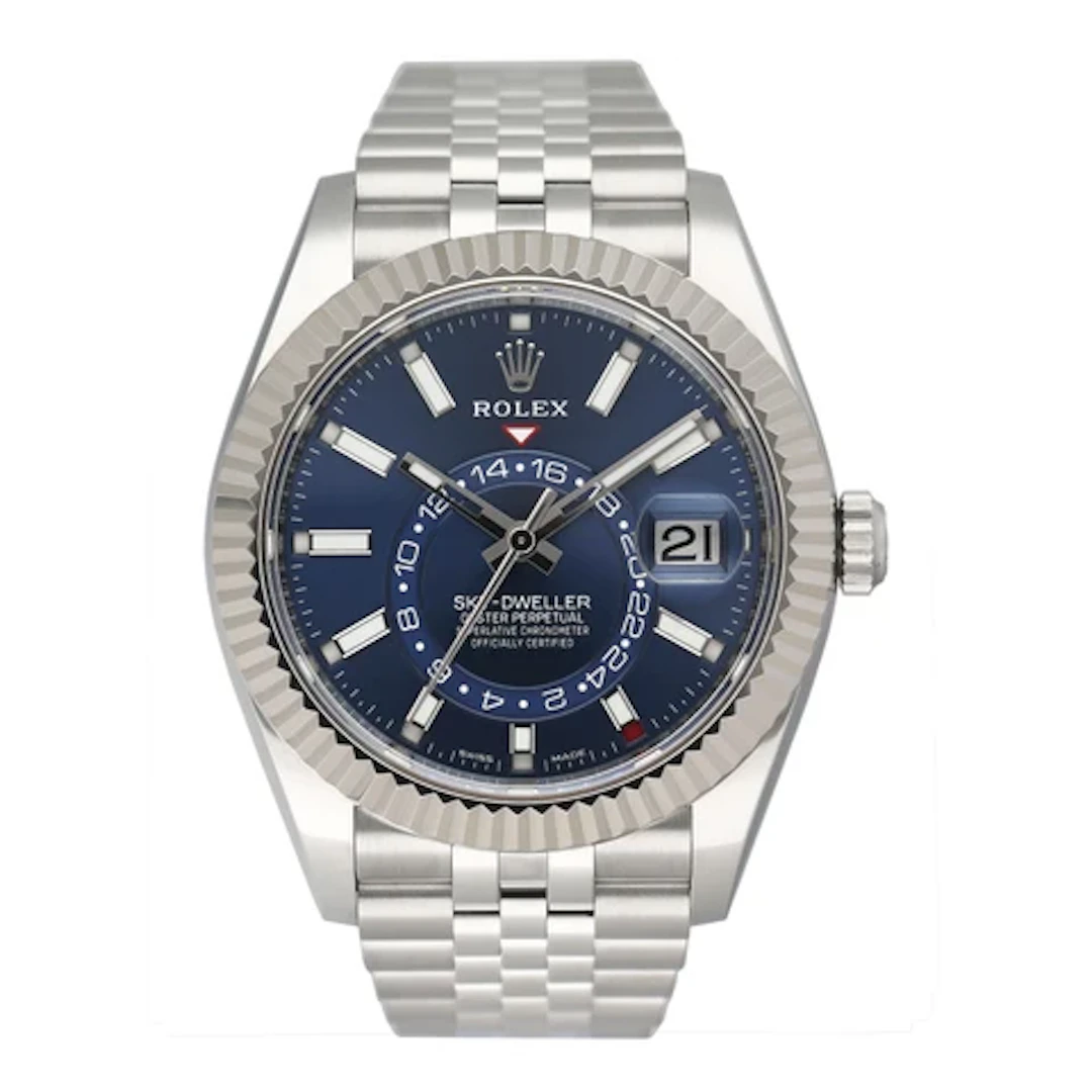 Rolex Sky Dweller 326934 Blue Dial Mens Watch Box Papers
