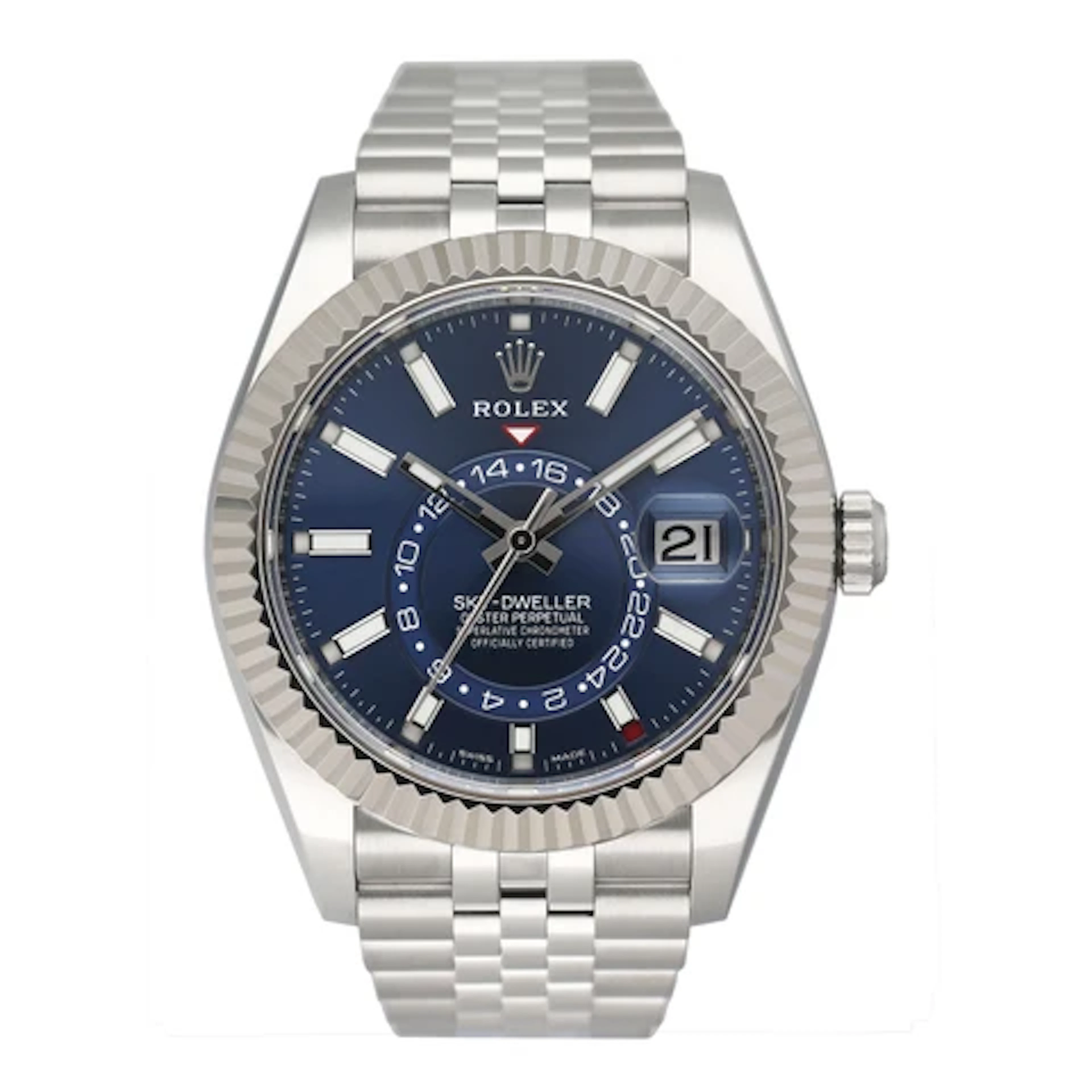 Rolex Sky Dweller 326934 Blue Dial Mens Watch Box Papers
