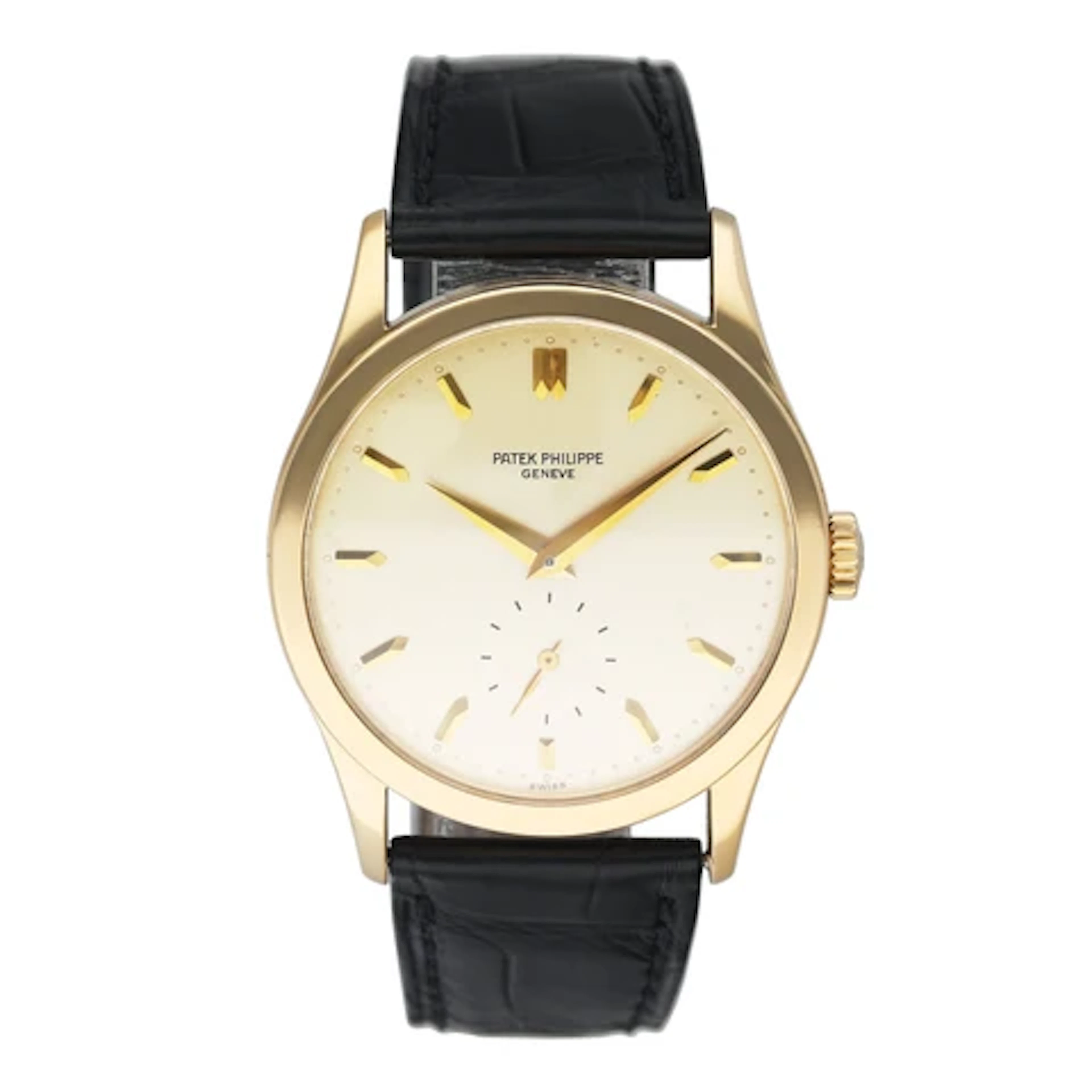 Patek Philippe Calatrava 5096J Opaline Dial 28K Yellow Gold Mens Watch