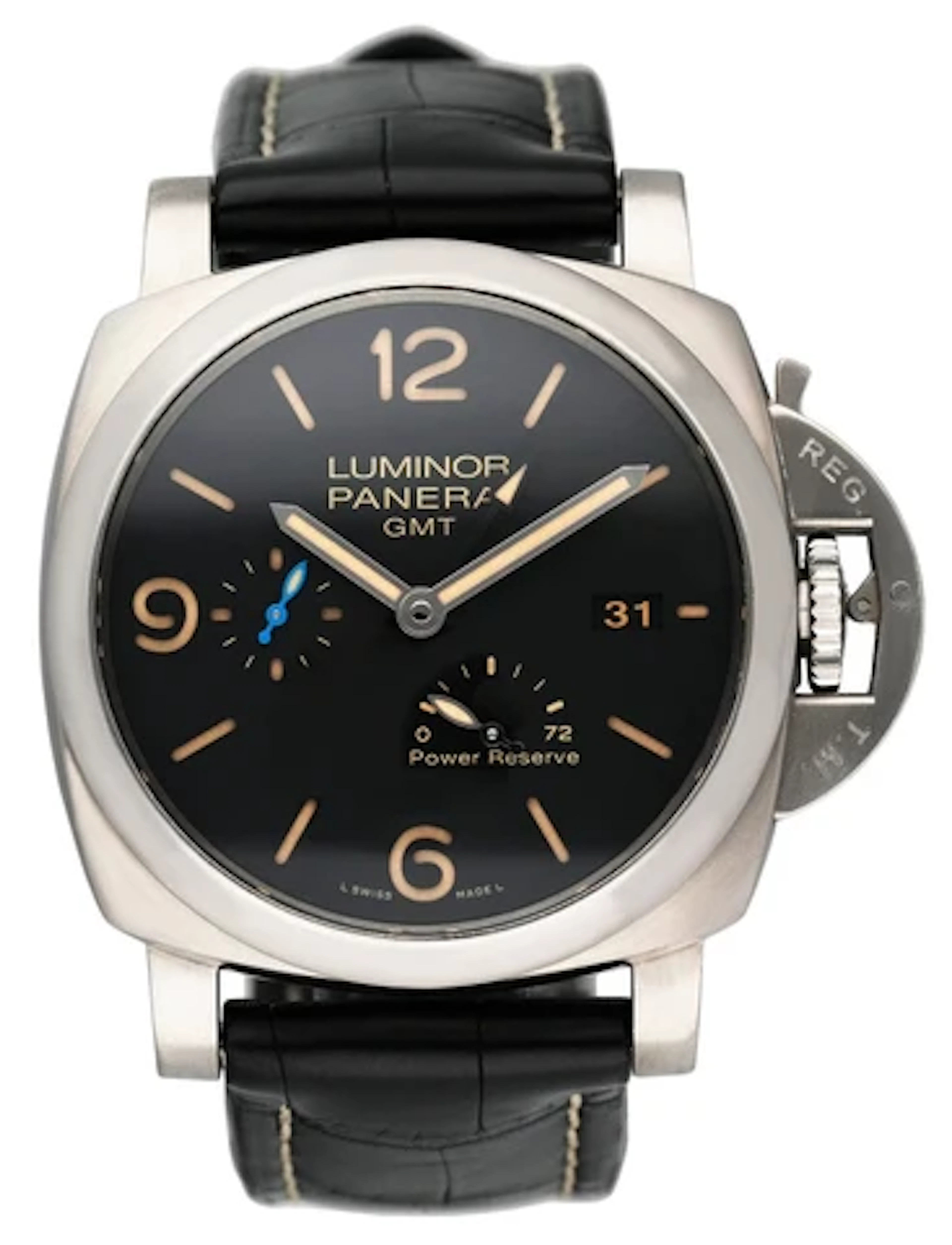 Panerai Pam 1321 GMT 72 hour Power Reserve Mens Watch
