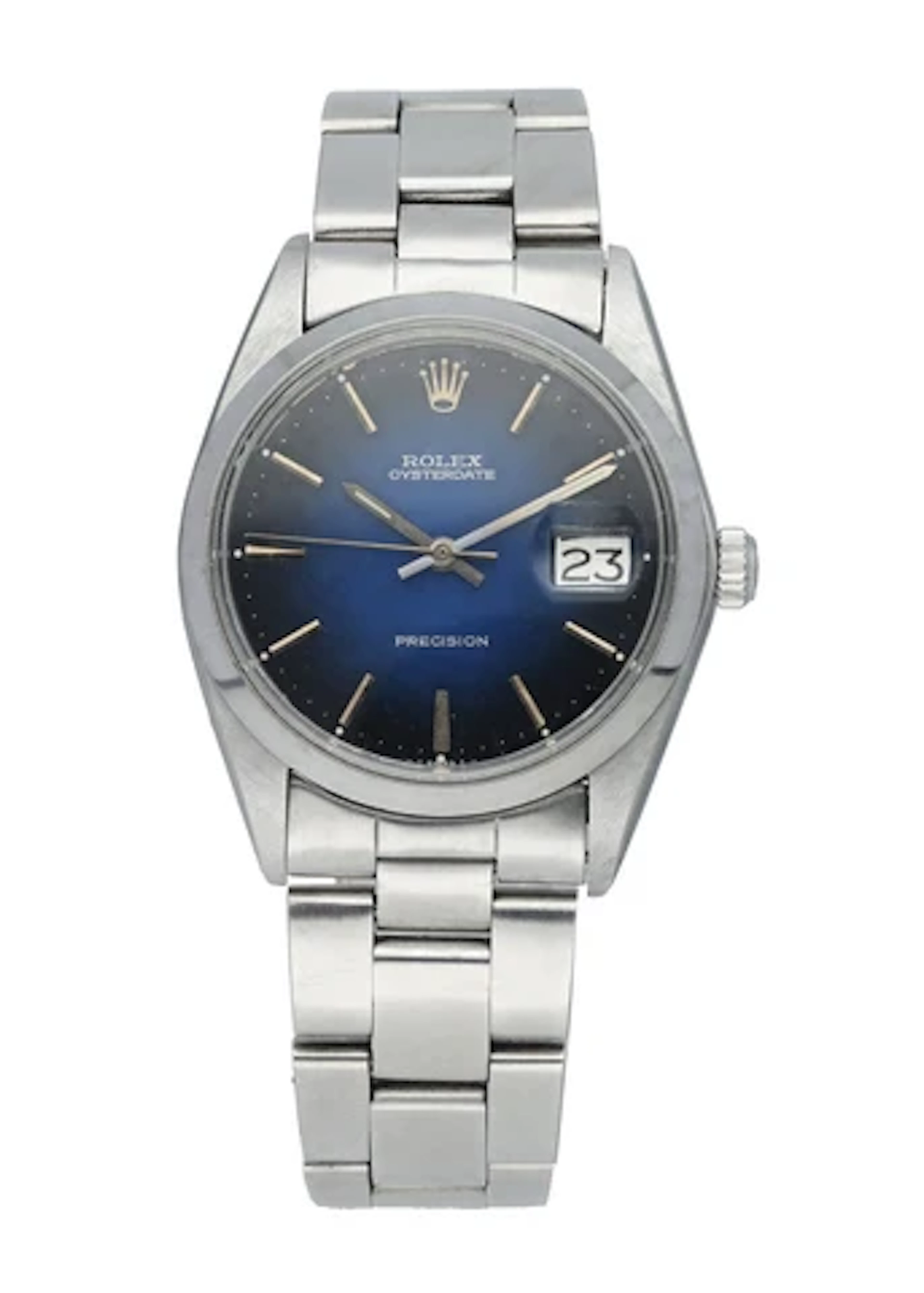 Rolex OysterDate Precision 6694 Blue Vignette dial Watch