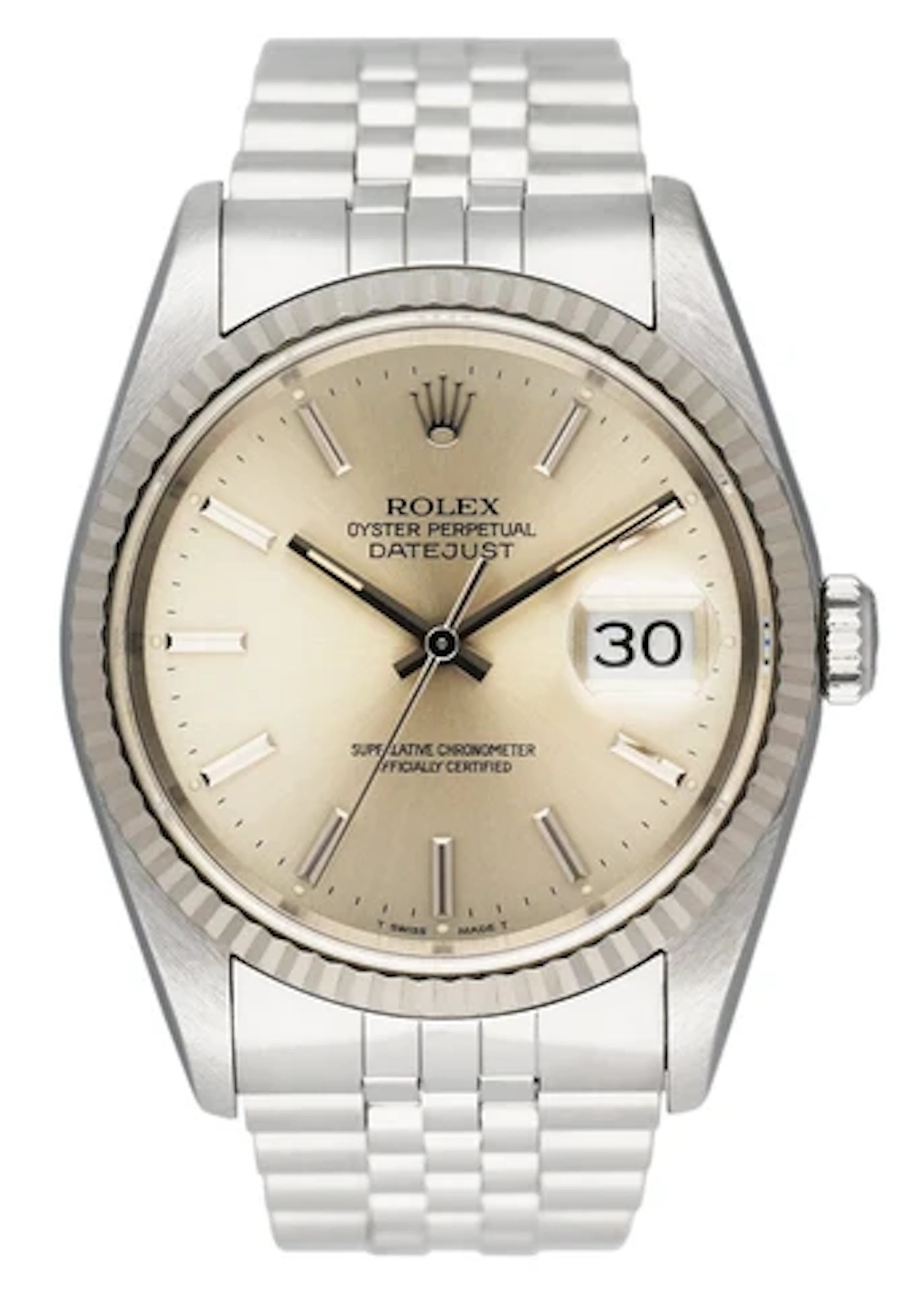 Rolex Datejust 16234 Silver Dial Mens Watch