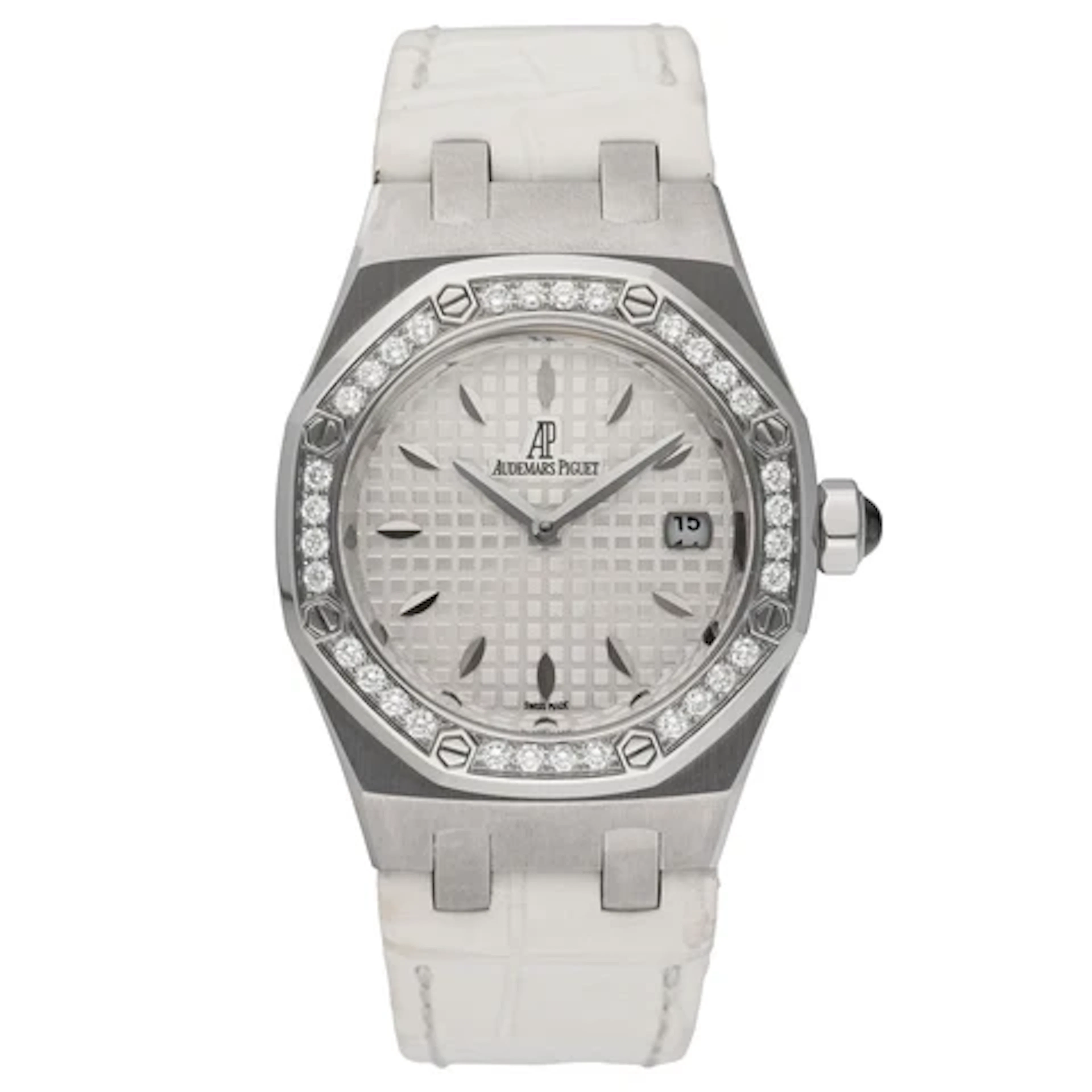 Audemars Piguet Royal Oak 67601ST Diamond White Dial Steel Ladies Watch