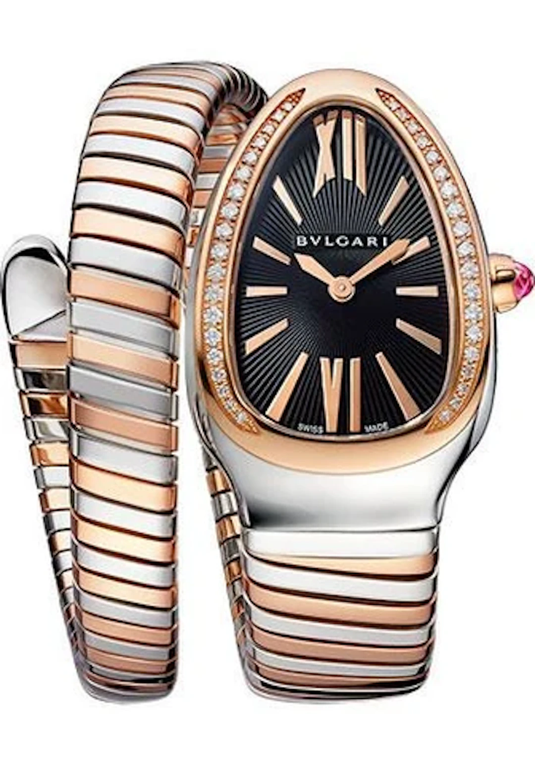 Bvlgari Serpenti 102680 Tubogas Rose Gold & Steel Box & Paper