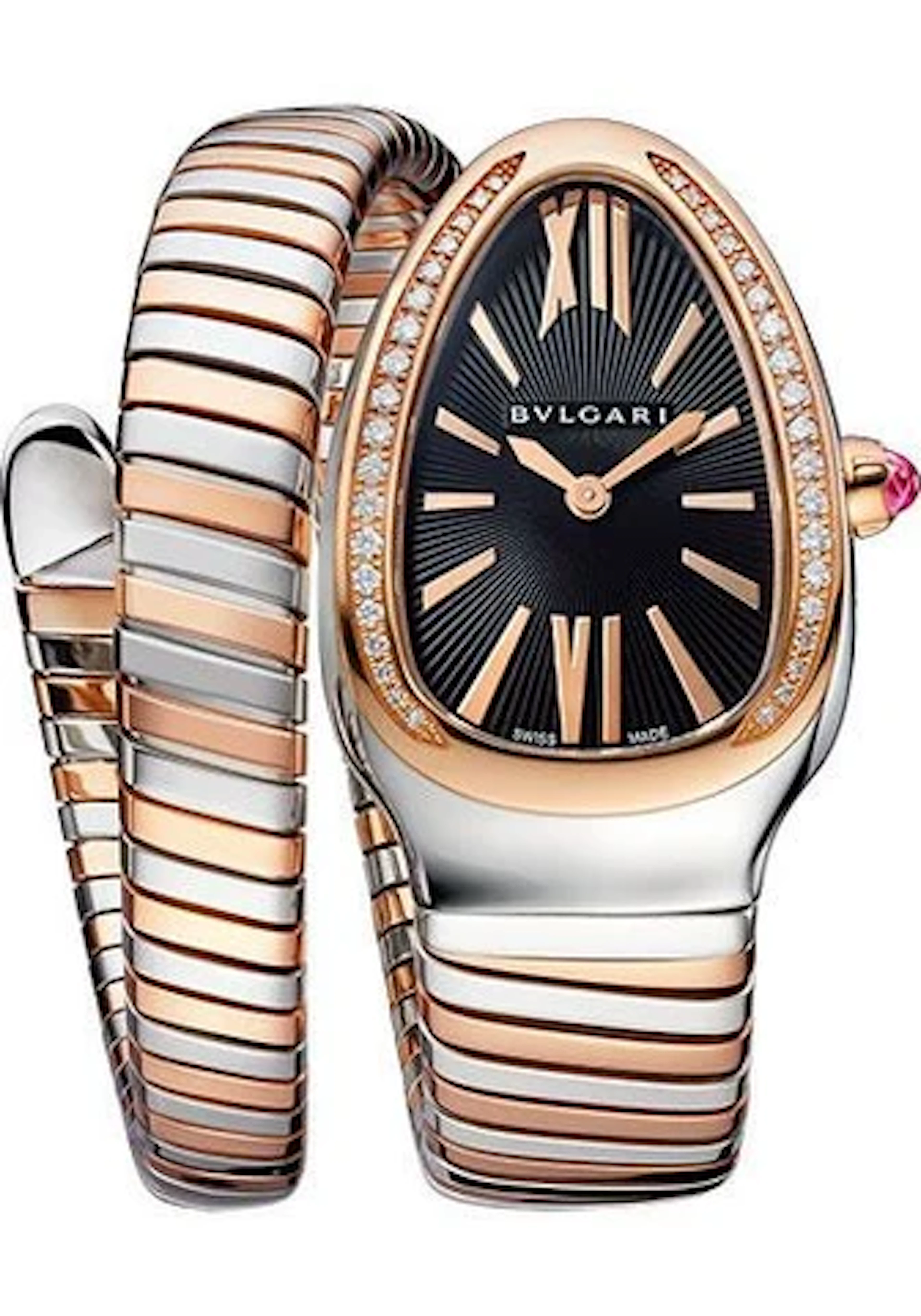 Bvlgari Serpenti 102680 Tubogas Rose Gold & Steel Box & Paper