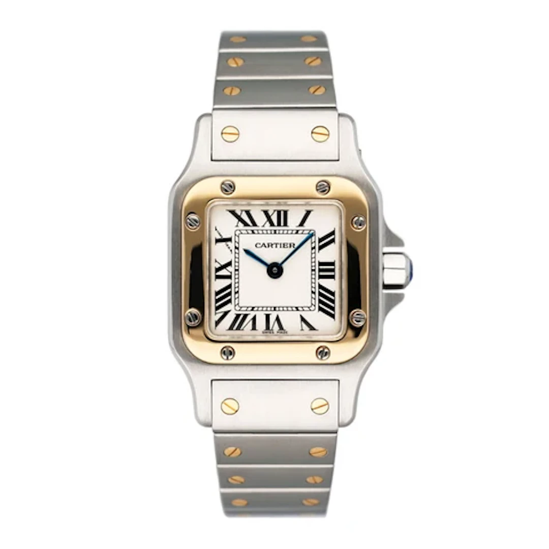 Cartier Santos Galbee W20012C4 Two Tone Ladies Watch Box Papers