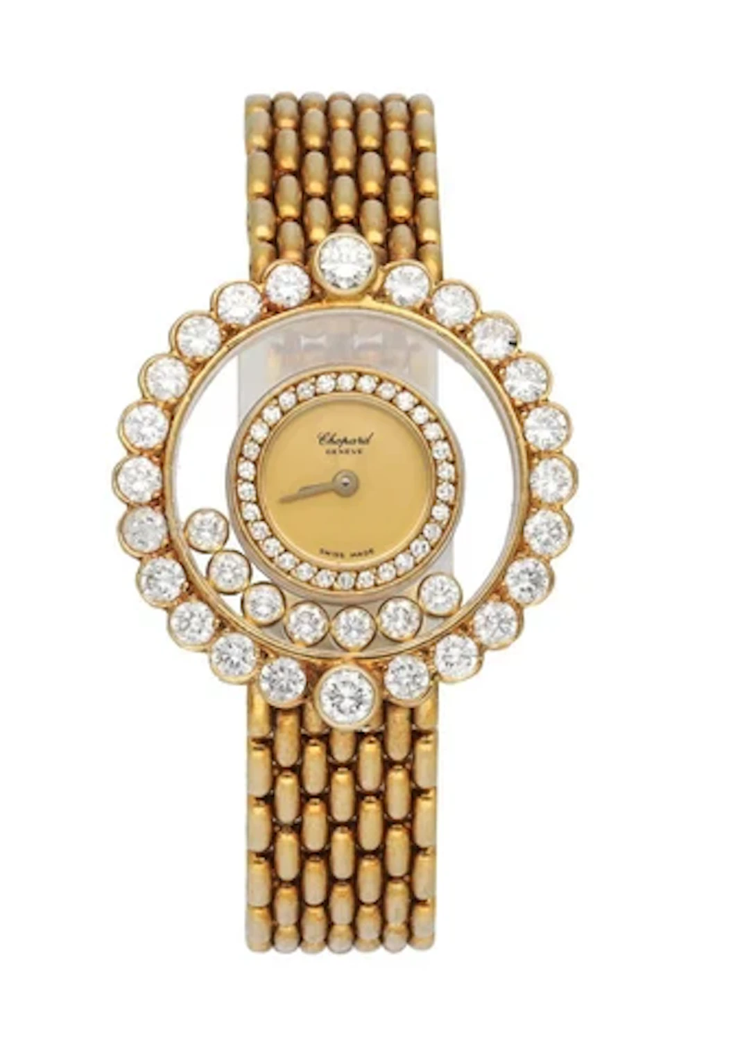 Chopard Happy Diamonds 20/4180 Diamond dial set B&P & 18k Yellow Gold
