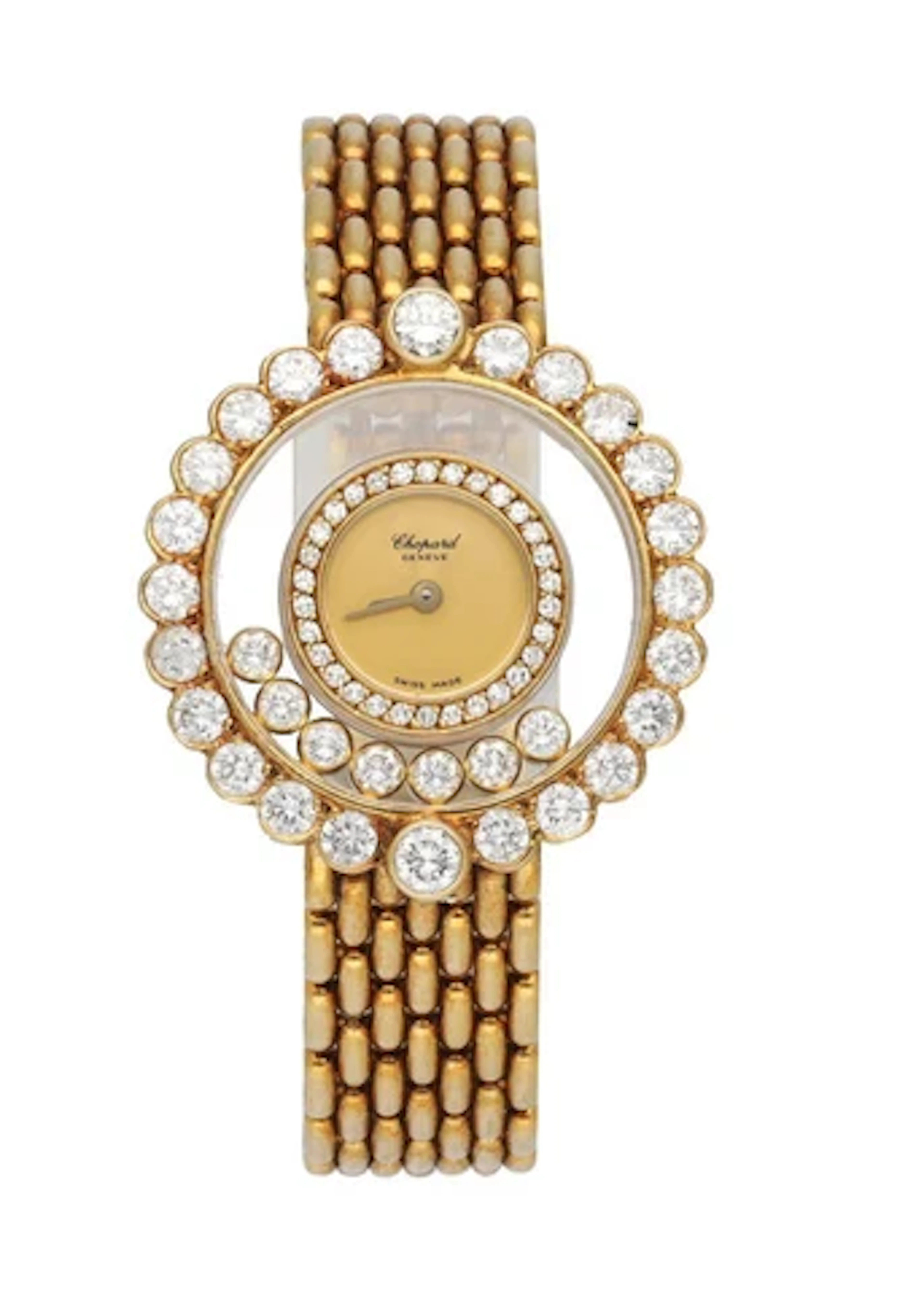 Chopard Happy Diamonds 20/4180 Diamond dial set B&P & 18k Yellow Gold