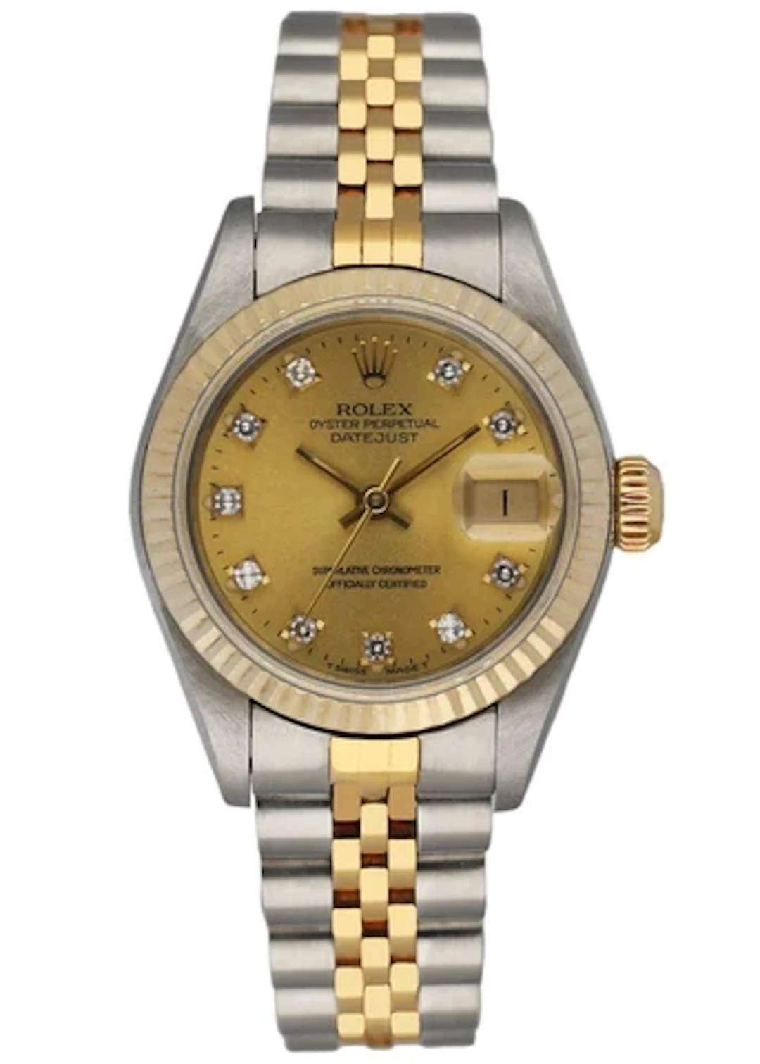 Rolex Datejust 69173 Diamond Dial Ladies Watch