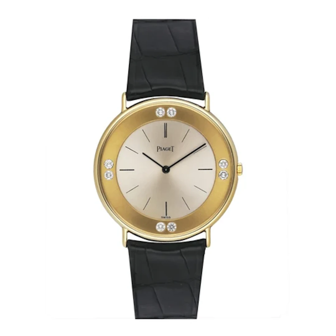 Piaget Altiplano Ultra thin Diamond Champagne Dial 18K Yellow Gold Watch