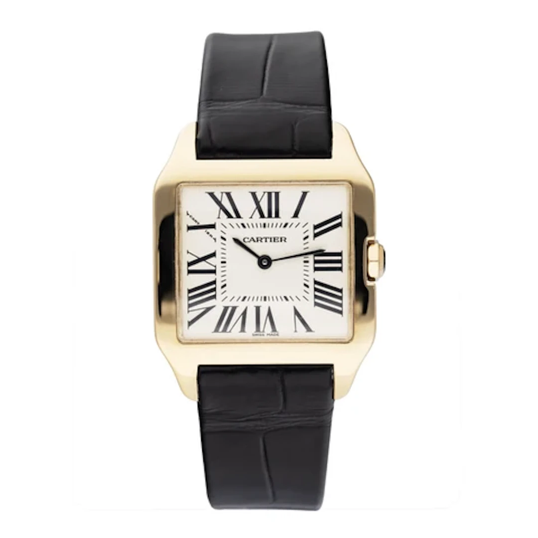 Cartier Santos Dumont W2009351 18K Yellow Gold Ladies Watch Box Papers