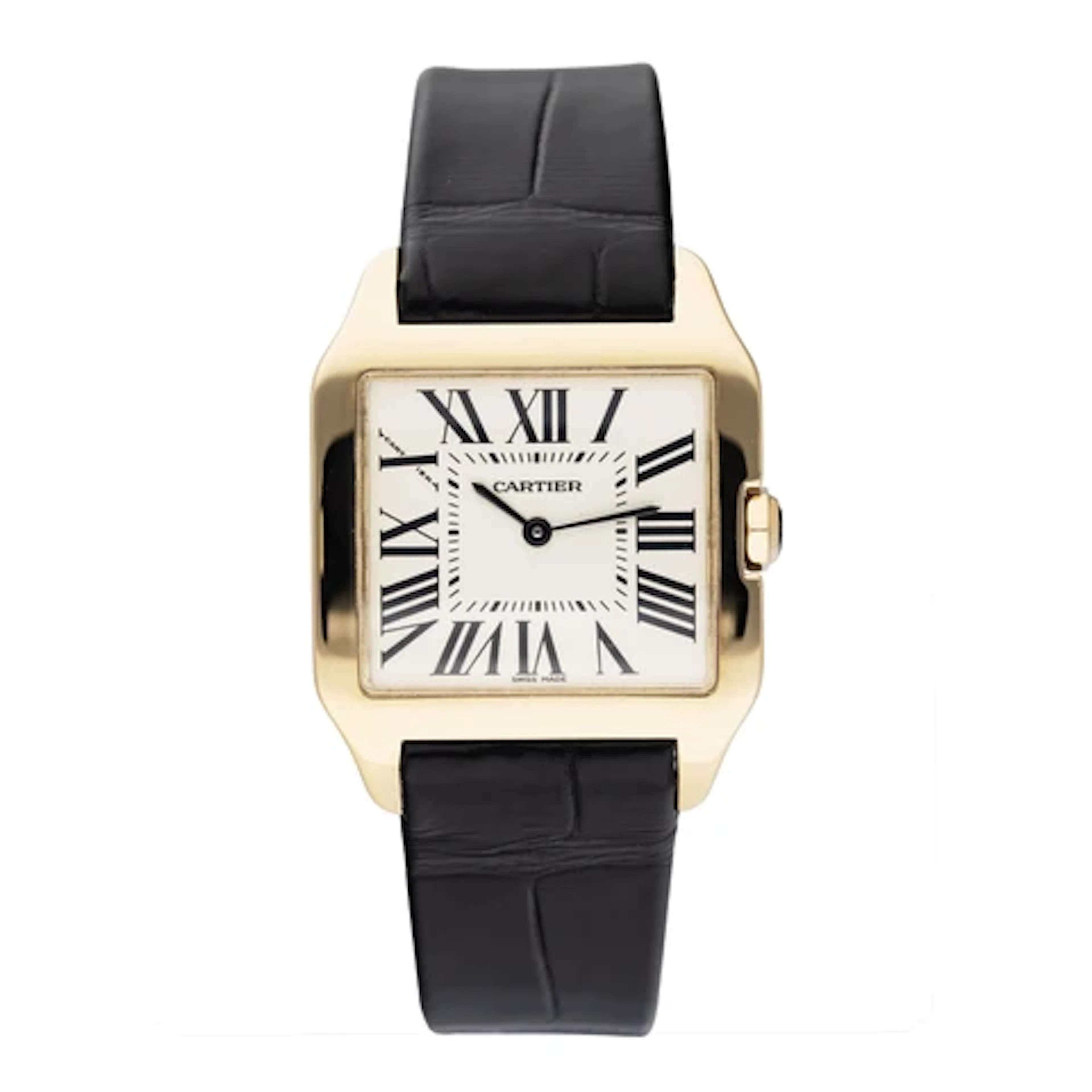 Cartier Santos Dumont W2009351 18K Yellow Gold Ladies Watch Box Papers