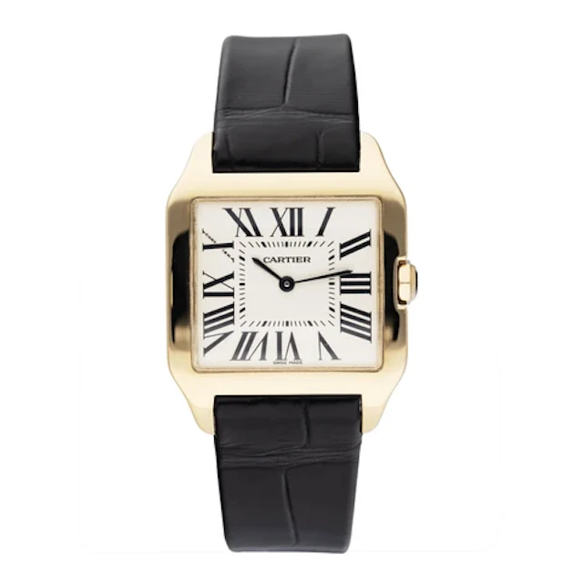 Cartier Santos Dumont W2009351 18K Yellow Gold Ladies Watch Box Papers