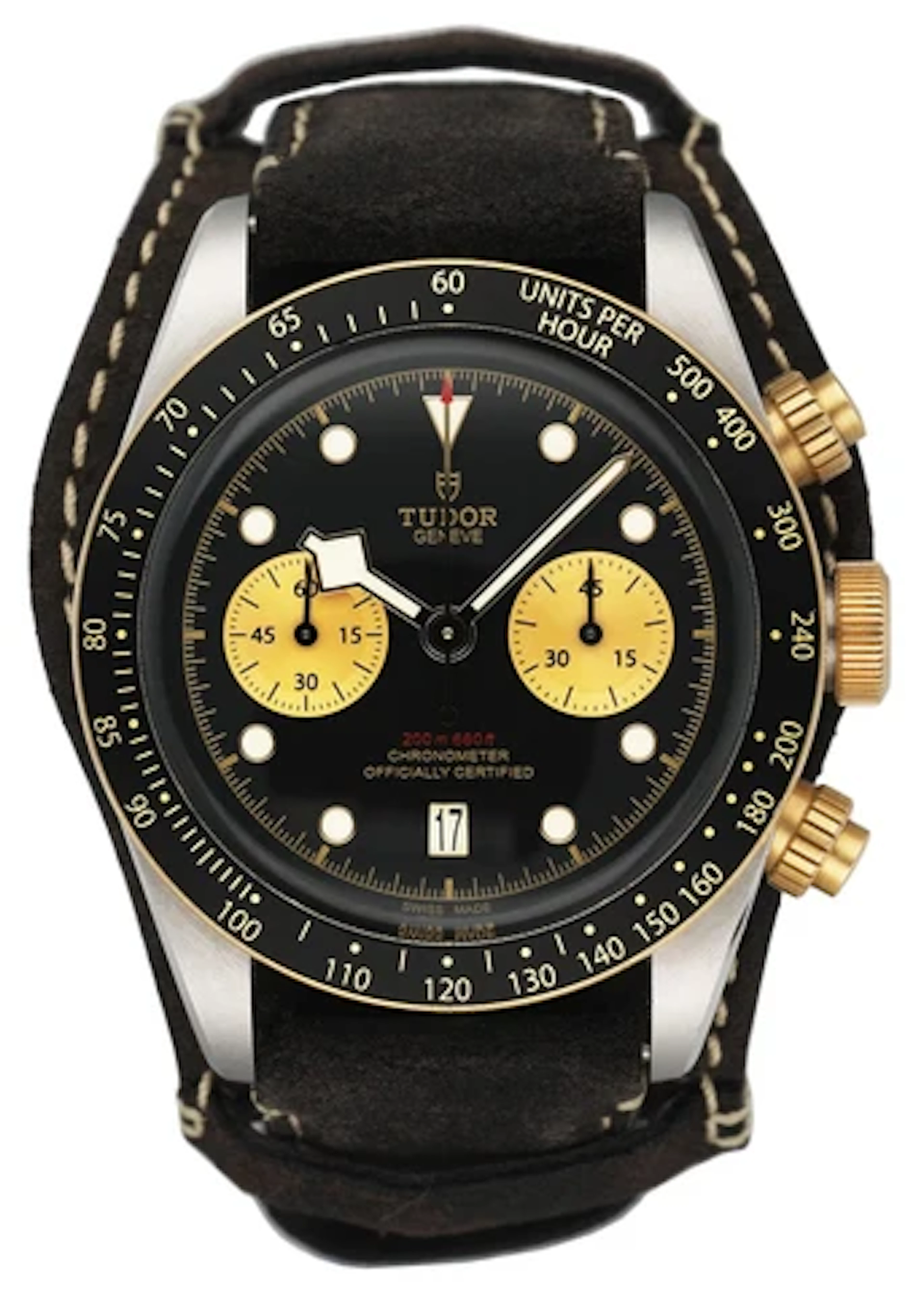 Tudor Heritage Black Bay Chronograph 79363N Mens Watch Box Papers