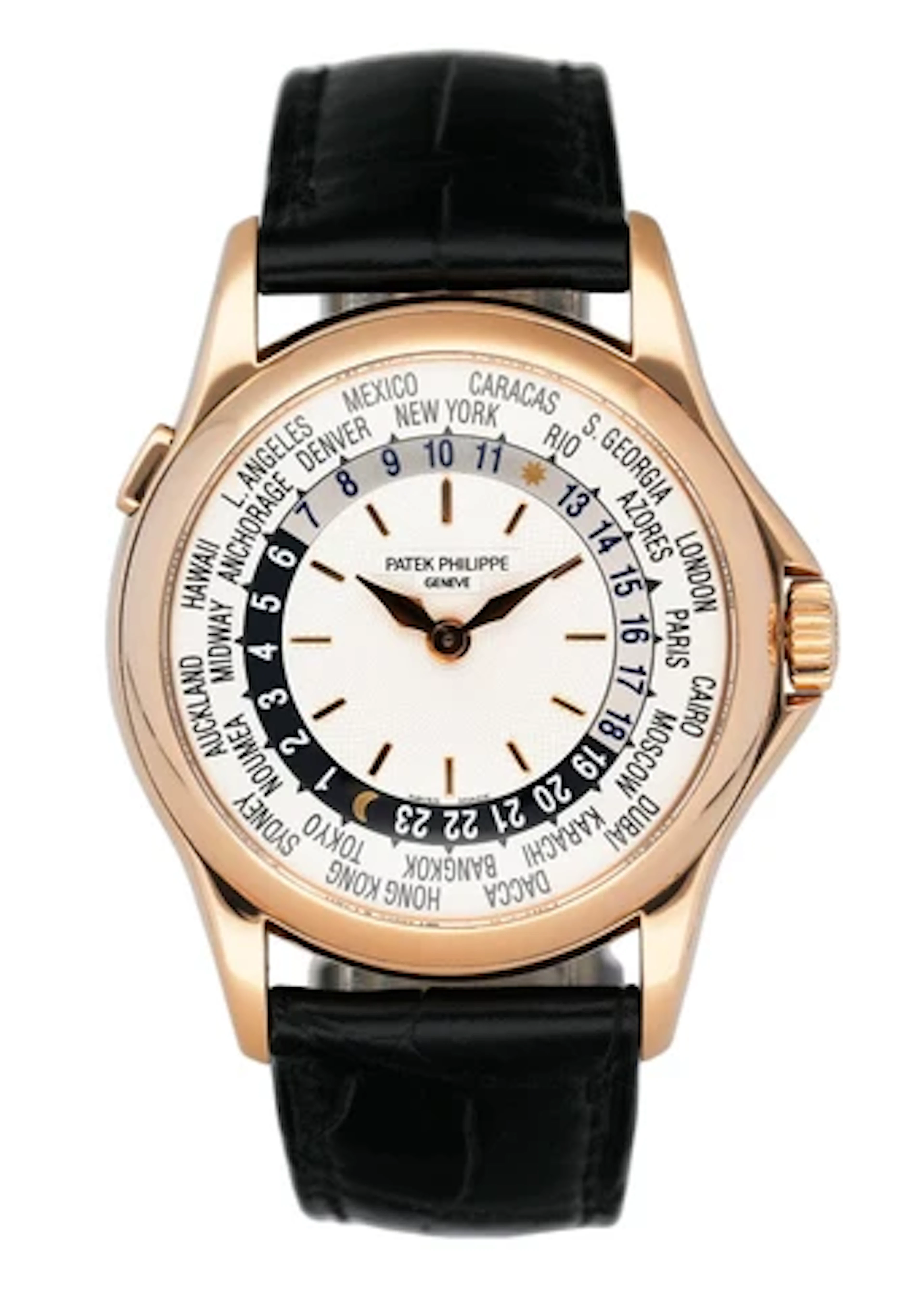 Patek Philippe World Time 5110R 18K Rose Gold Mens Watch Box Papers