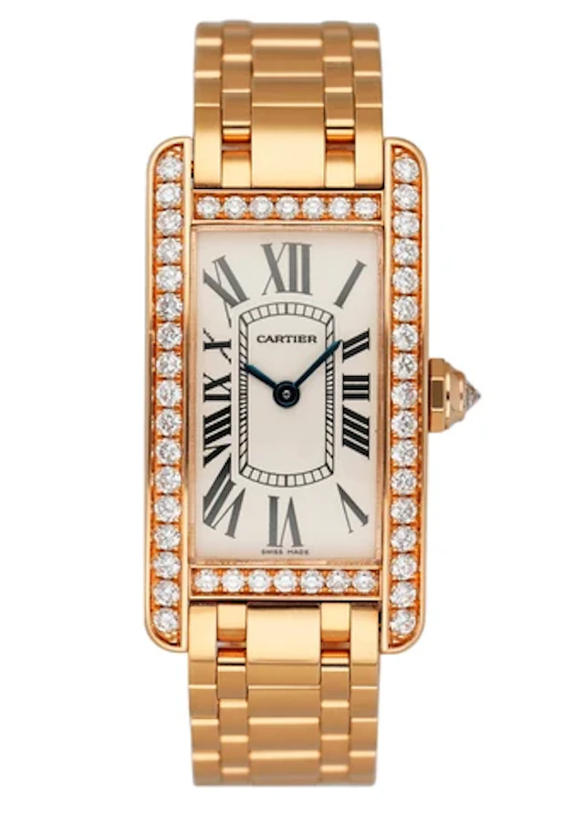 Cartier Tank Americaine WB7079M5/2503 Diamond Ladies Watch