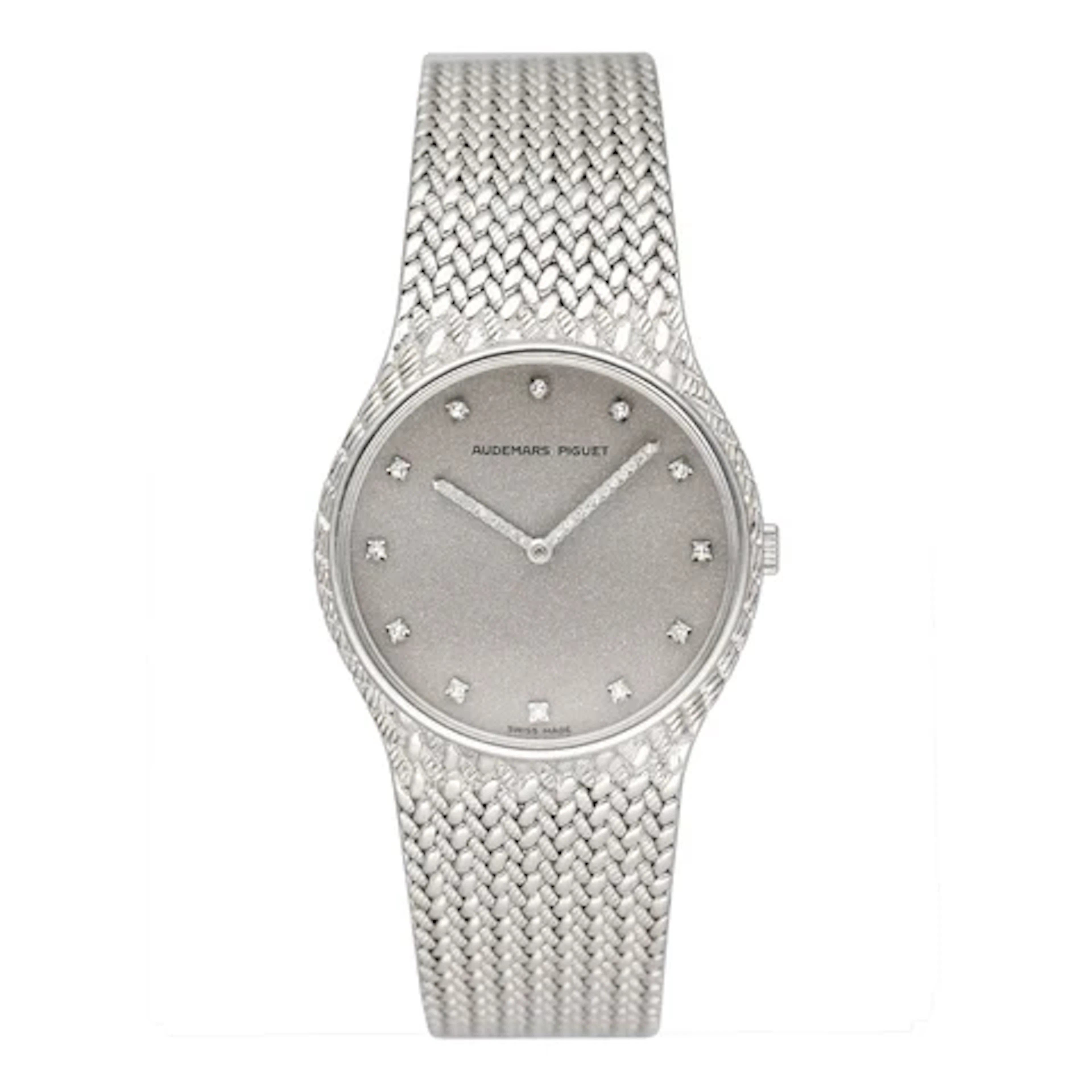 Audemars Piguet Cobra Diamond Silver Shimmer Dial Ladies Watch