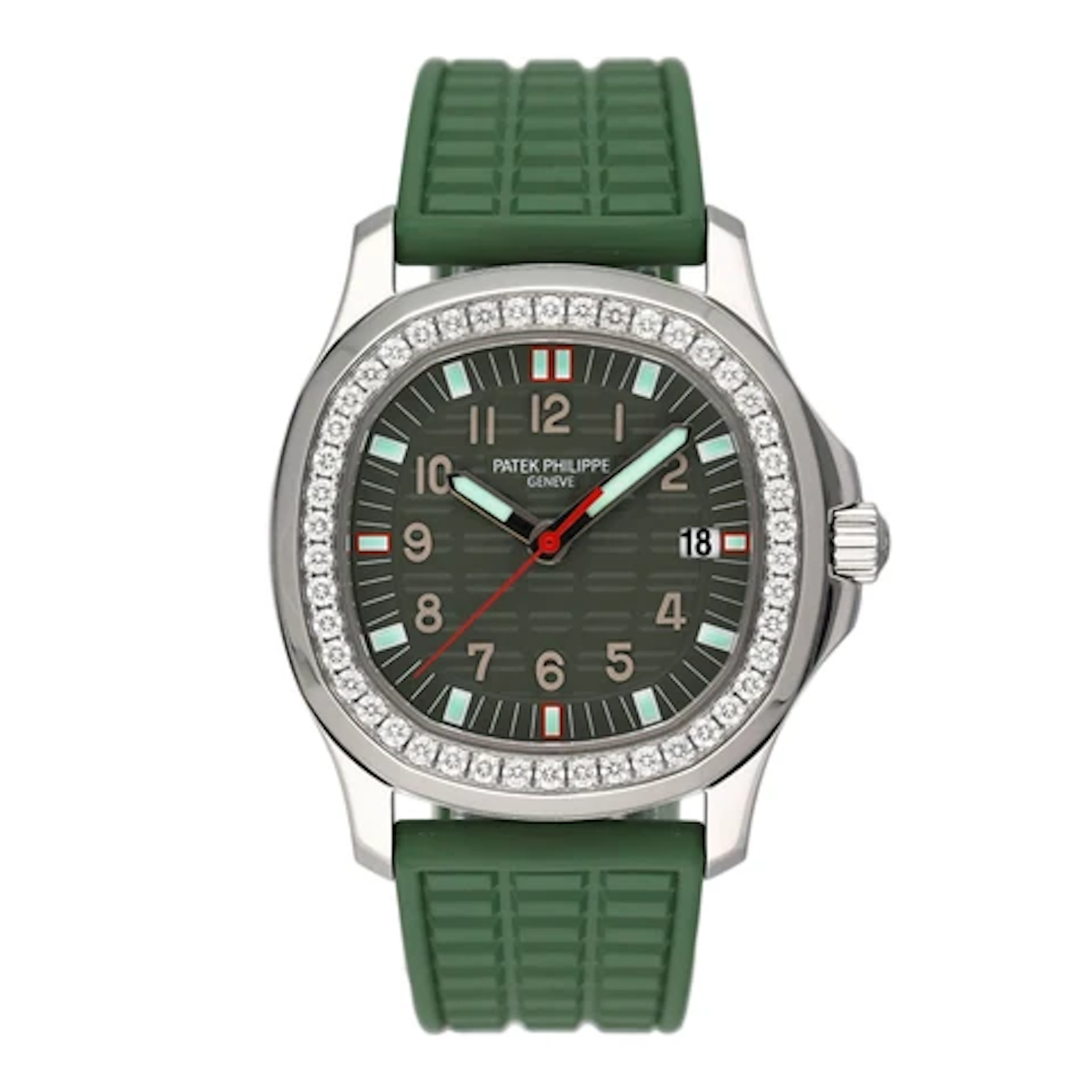 Patek Philippe Aquanaut 5067A Green Dial Ladies Watch With Archives