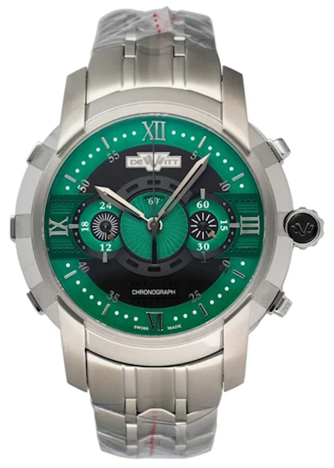Dewitt Academia FTV.CHR.009.S3 Green Dial Mens Watch Box Papers