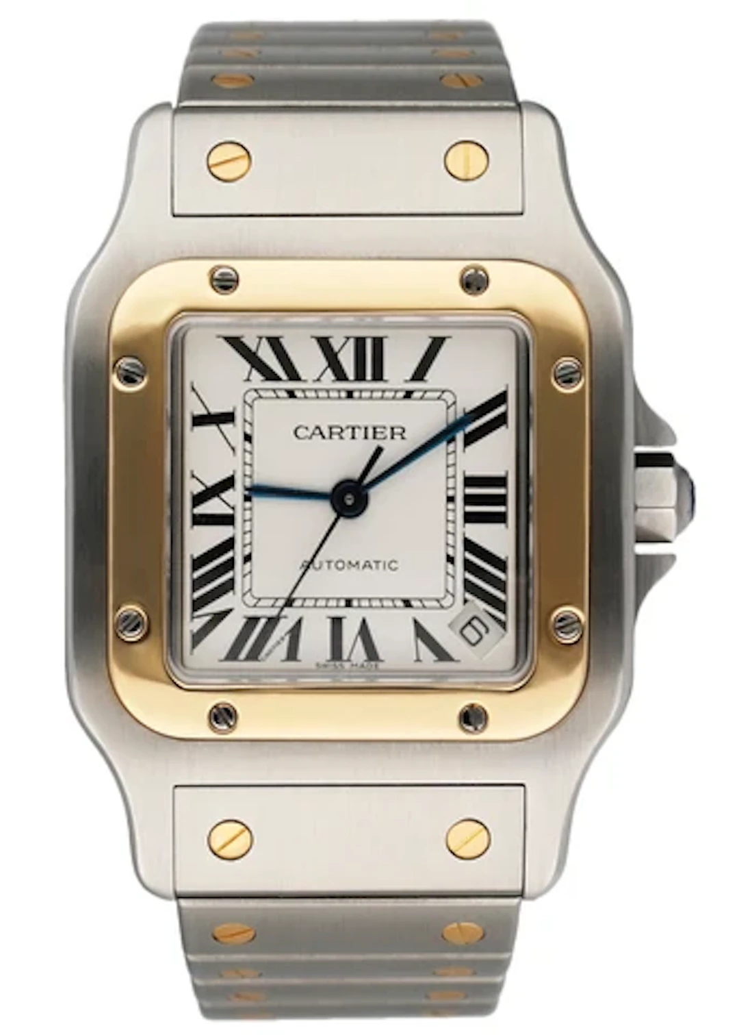 Cartier Santos 2823 18K Yellow Gold & Steel Mens Watch