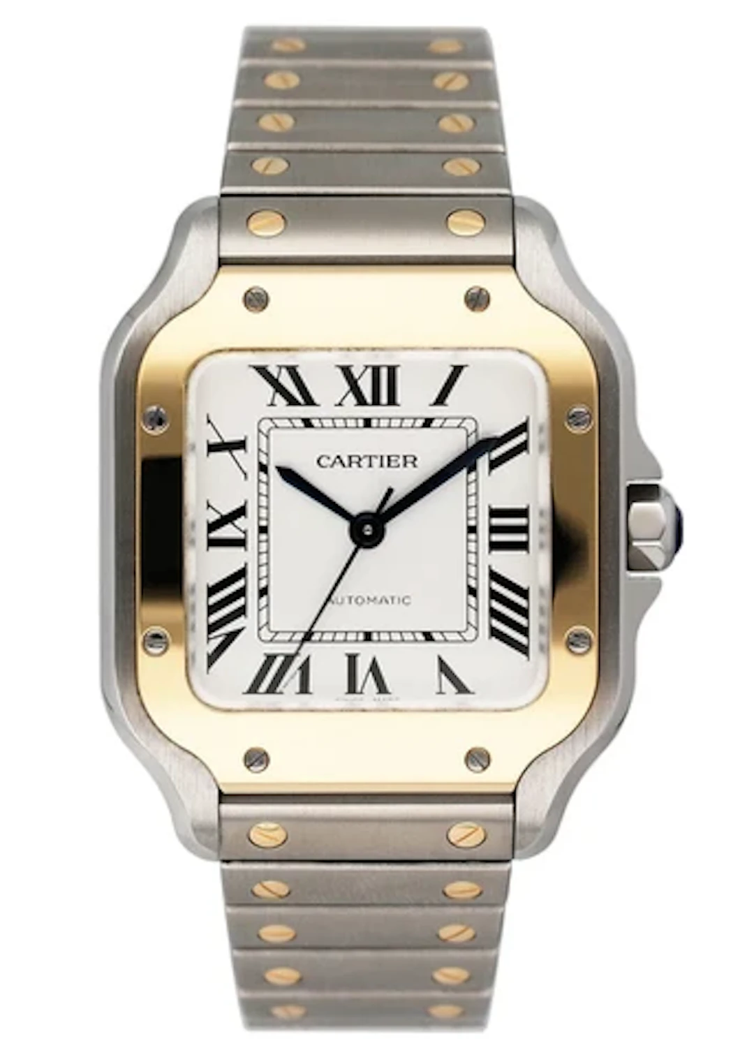 Cartier Santos De Cartier W2SA0007 Midsize Two-Tone Ladies Watch Box Papers