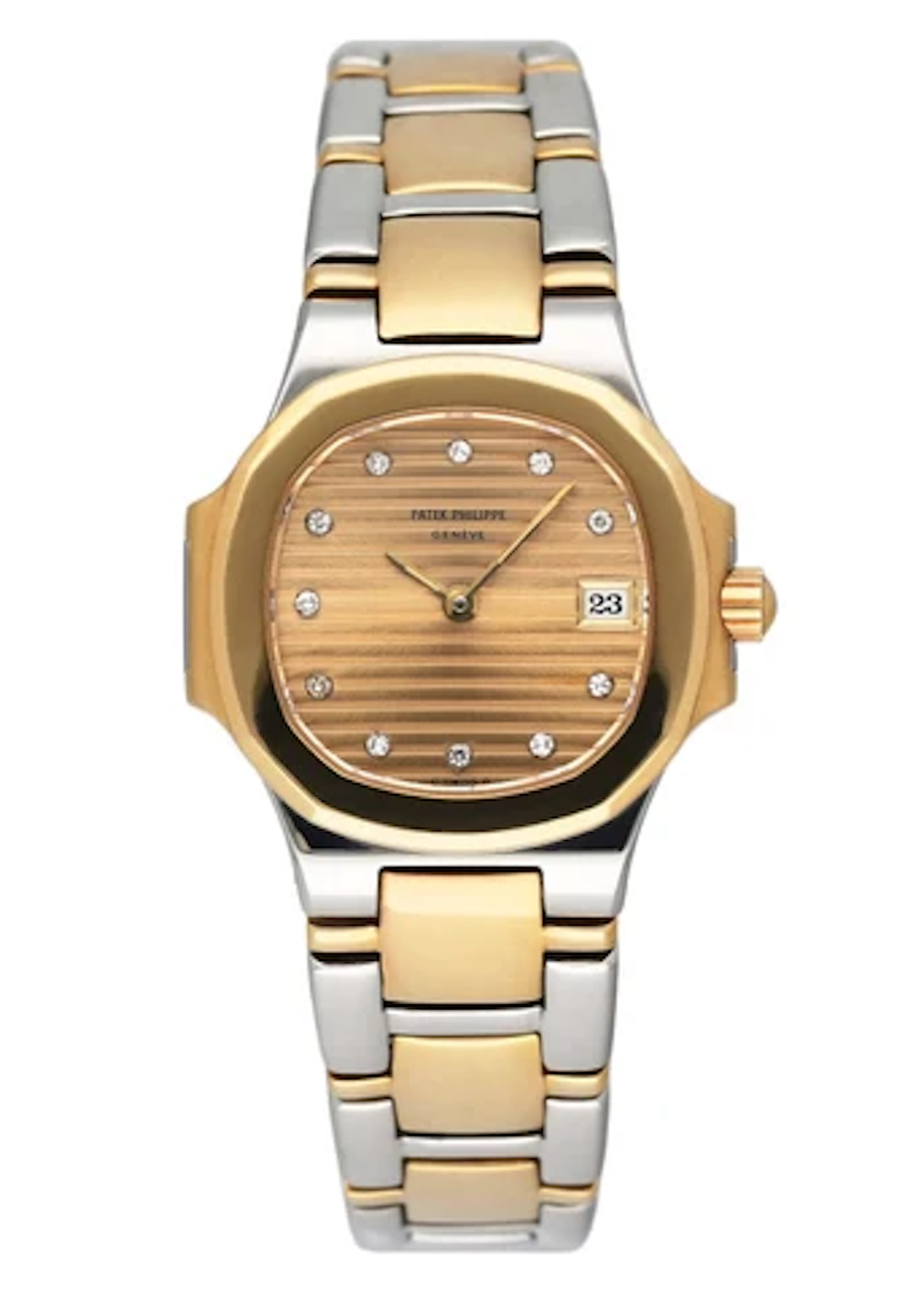 Patek Philippe Nautilus 4700 Diamond Champagne Dial Ladies Watch With Papers