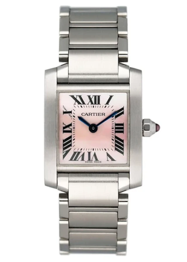 Cartier Tank Francaise W51028Q3 MOP Steel Ladies Watch
