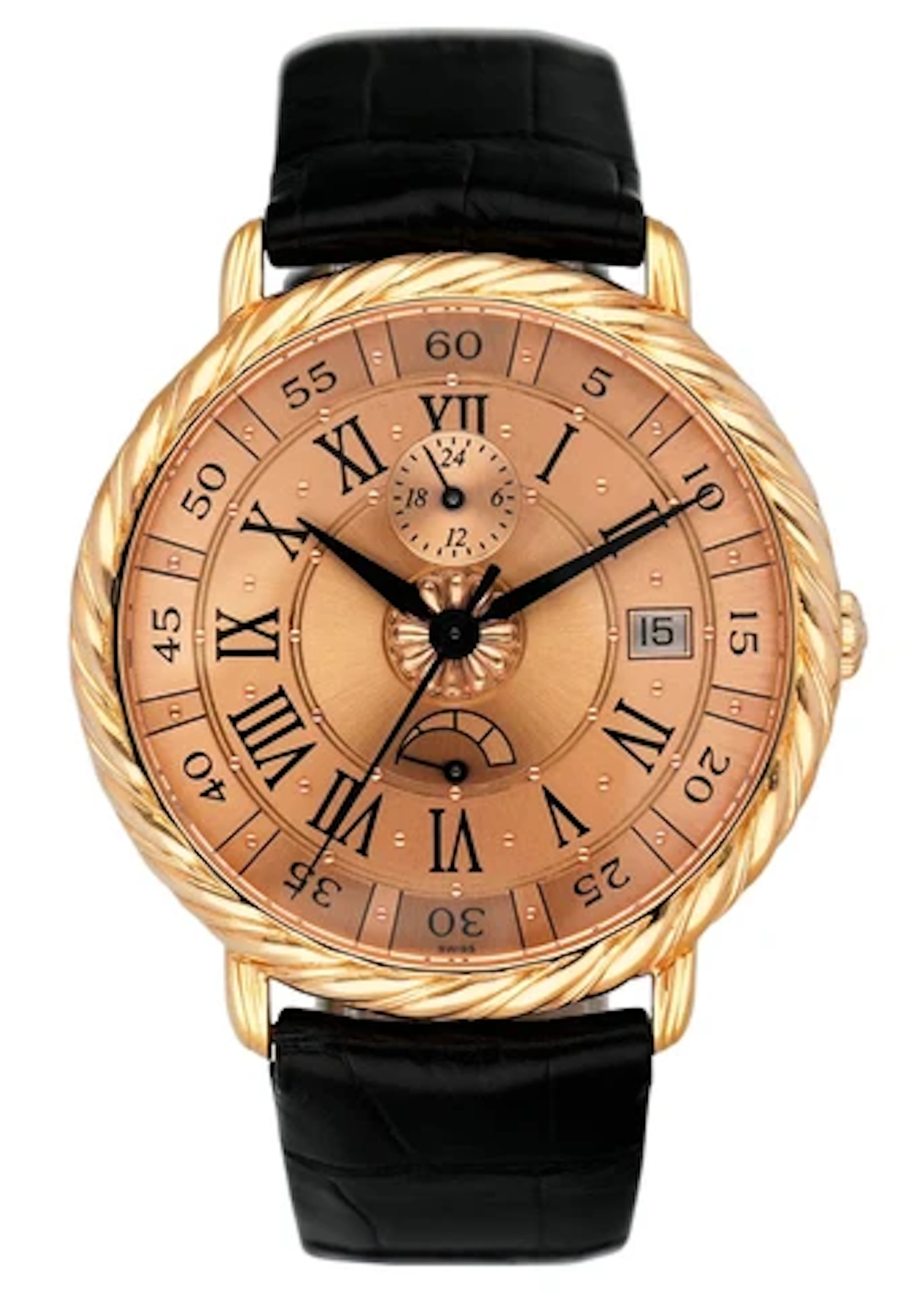 Buccellati Audachron 5114 18K Rose Gold Mens Watch With Papers