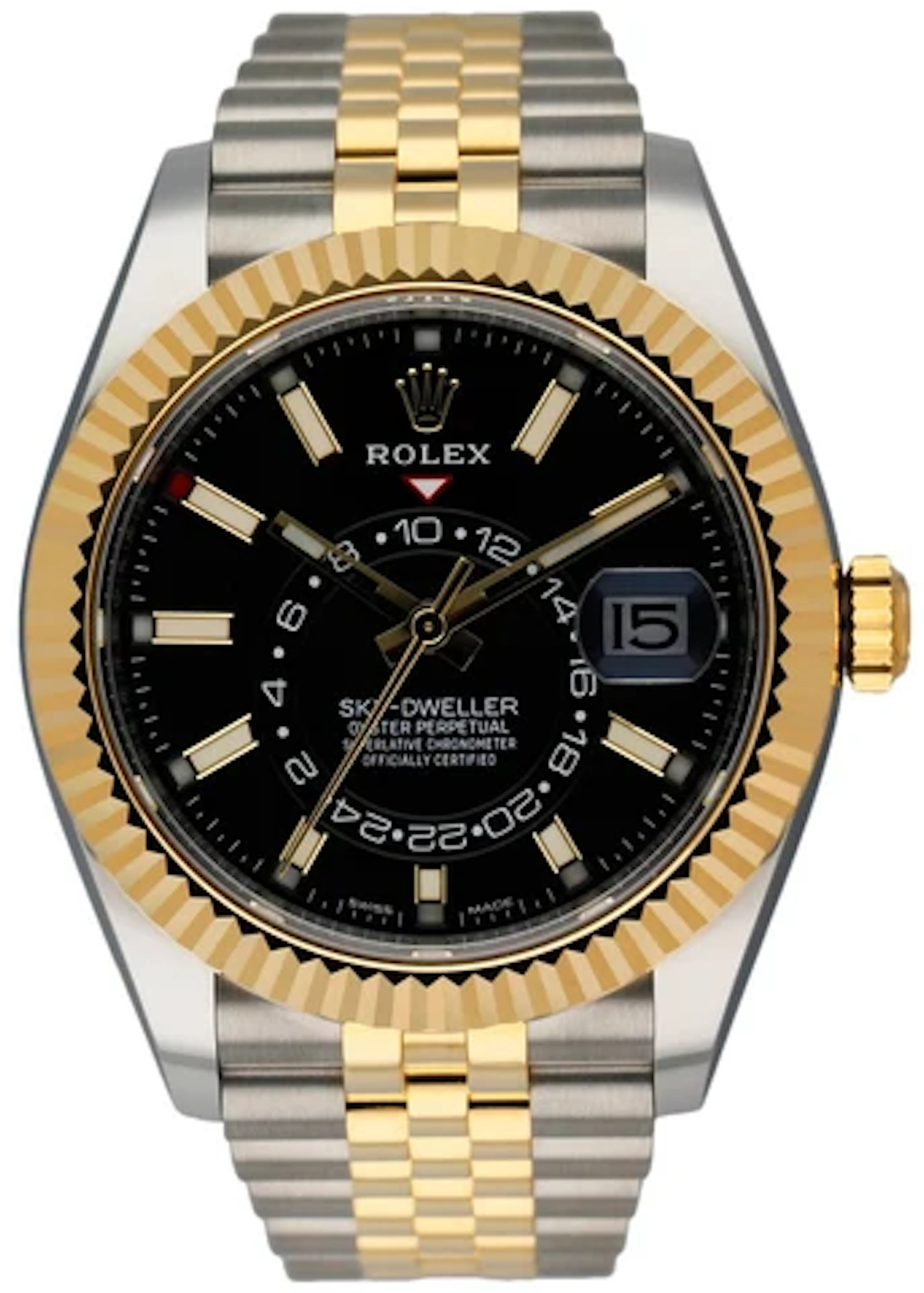 Rolex Sky-Dweller 326933 Black Dial Mens Watch Box Papers