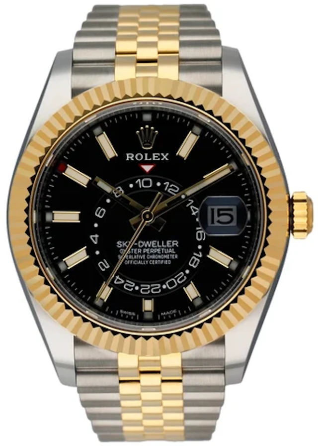 Rolex Sky-Dweller 326933 Black Dial Mens Watch Box Papers