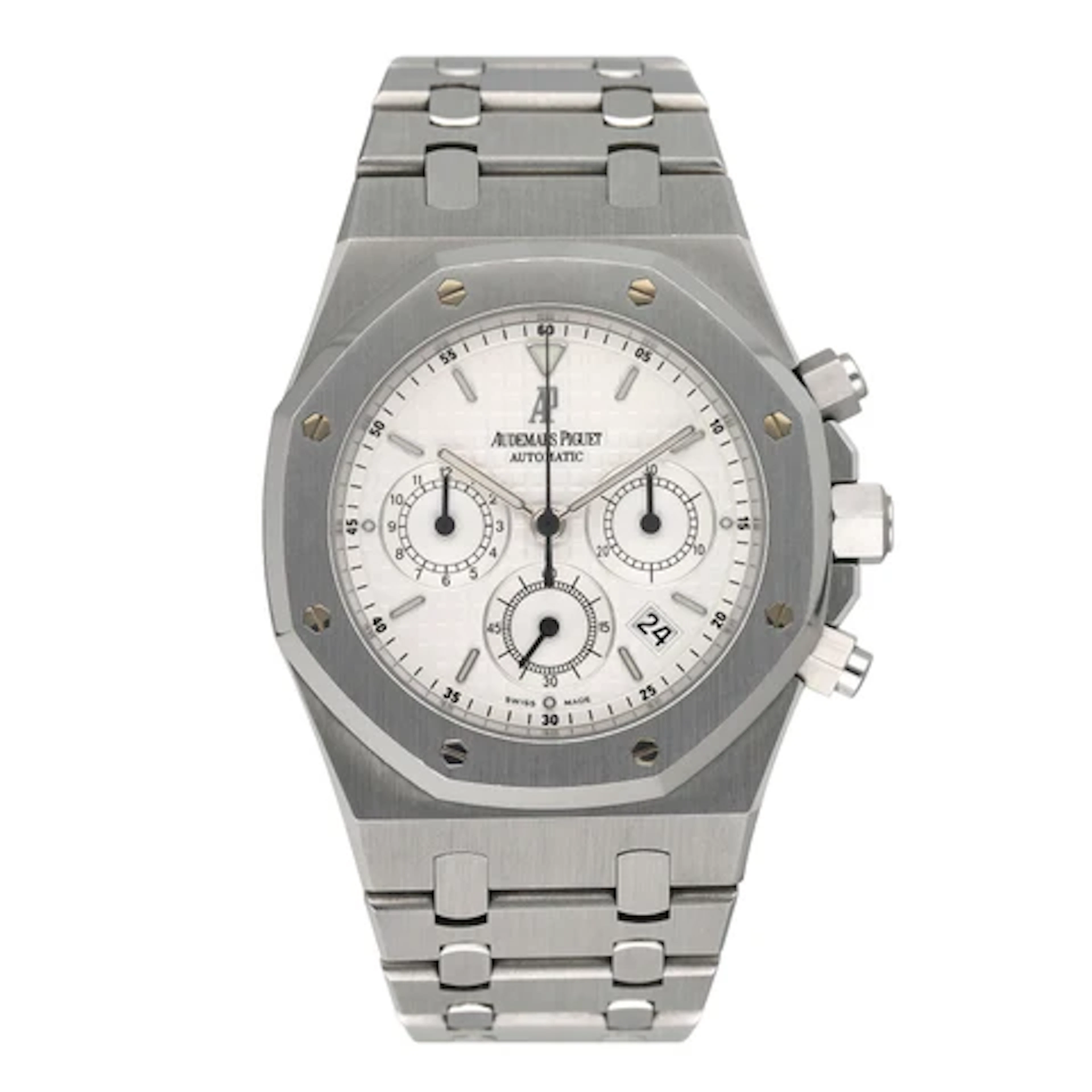 Audemars Piguet Royal Oak 25860ST White Dial Mens Watch Box Papers