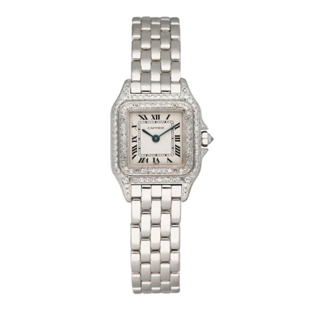 Cartier Panthere W25016F3 Diamonds 18K White Gold Ladies Watch