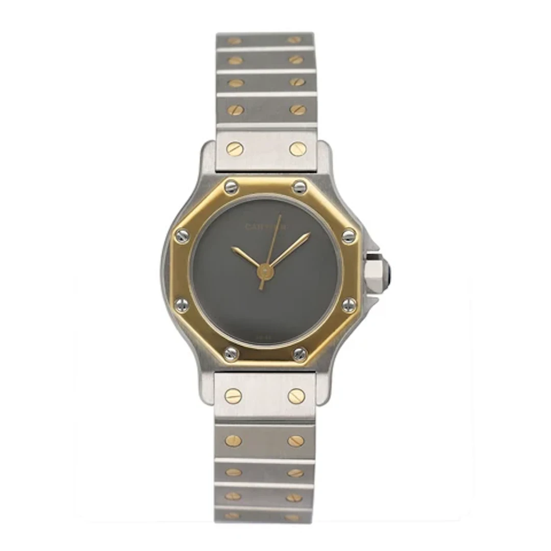 Cartier Santos Octagon 0907 Two Tone Ladies Watch