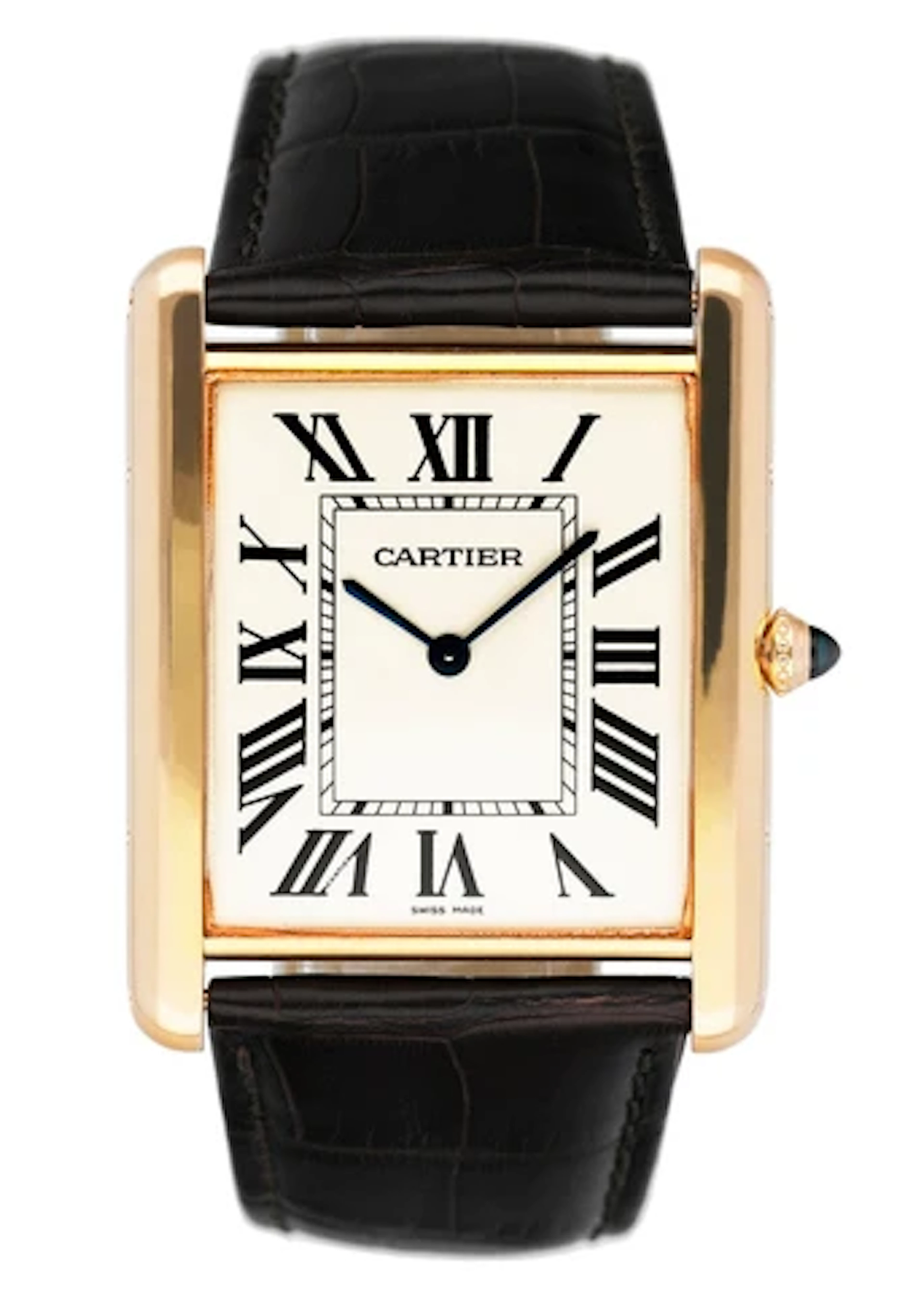 Cartier Tank Louis XL W1560017 18K Rose Gold Mens Watch Box Papers