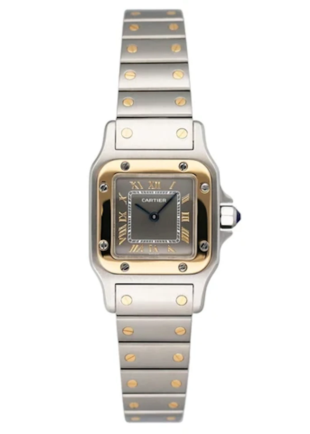 Cartier Santos Galbee W20031C4 Slate Dial Two Tone Ladies Watch