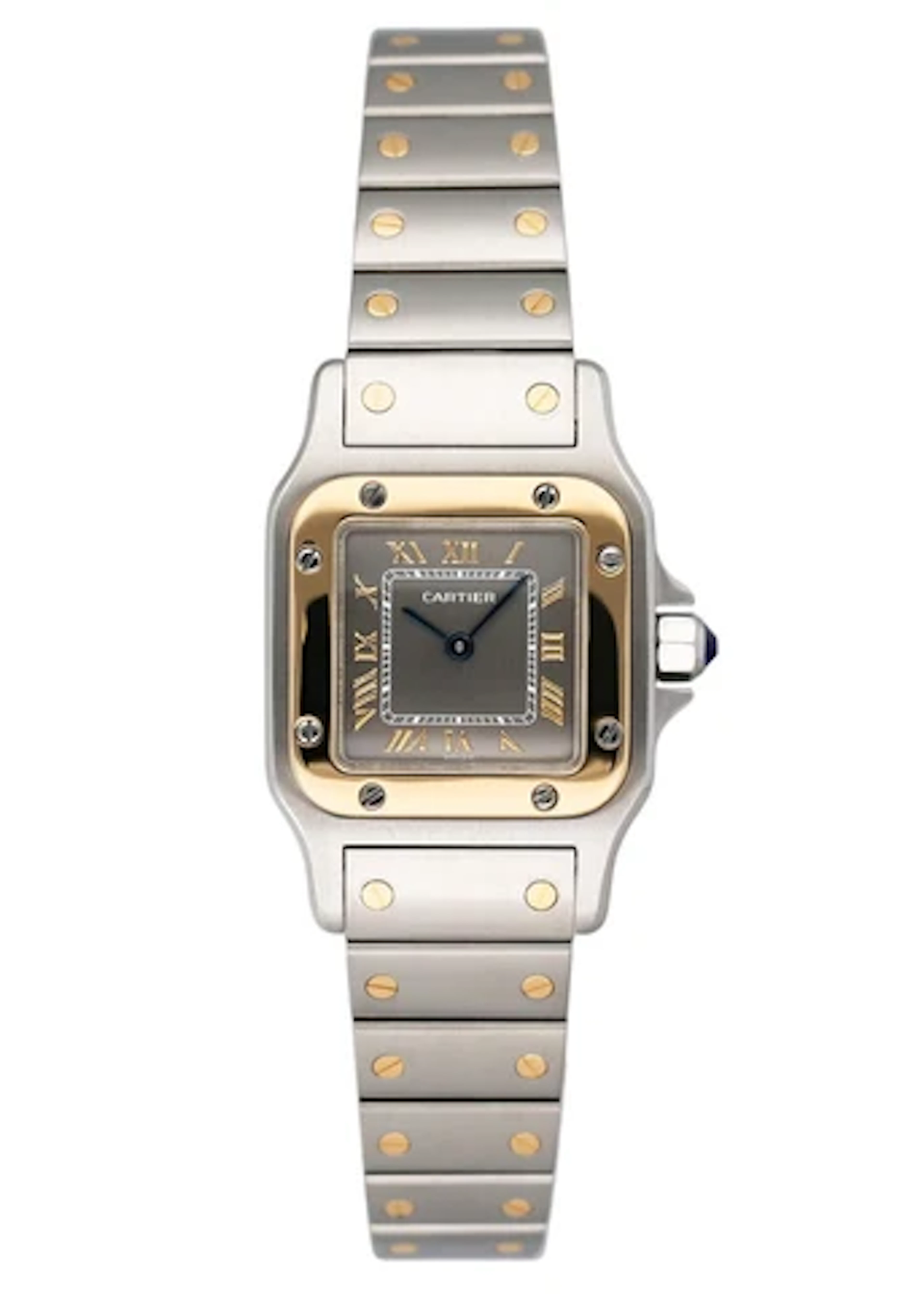 Cartier Santos Galbee W20031C4 Slate Dial Two Tone Ladies Watch