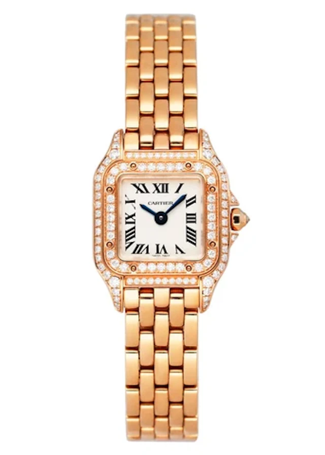 Cartier Panthere Mini WJPN0020 18K Rose Gold Diamond Dial Ladies Watch