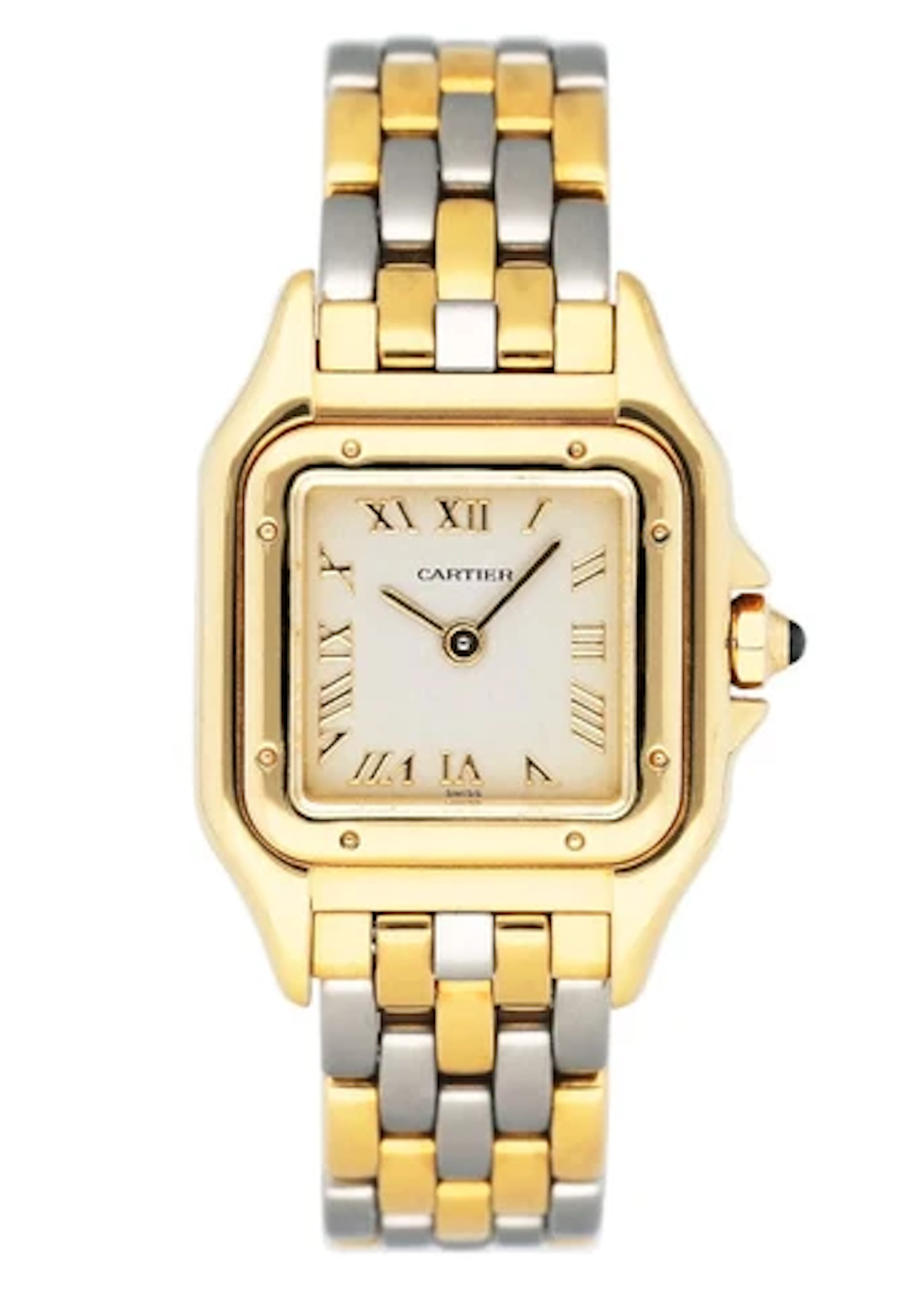 Cartier Panthere W25040L6 Two Tone V-Link Ladies Watch