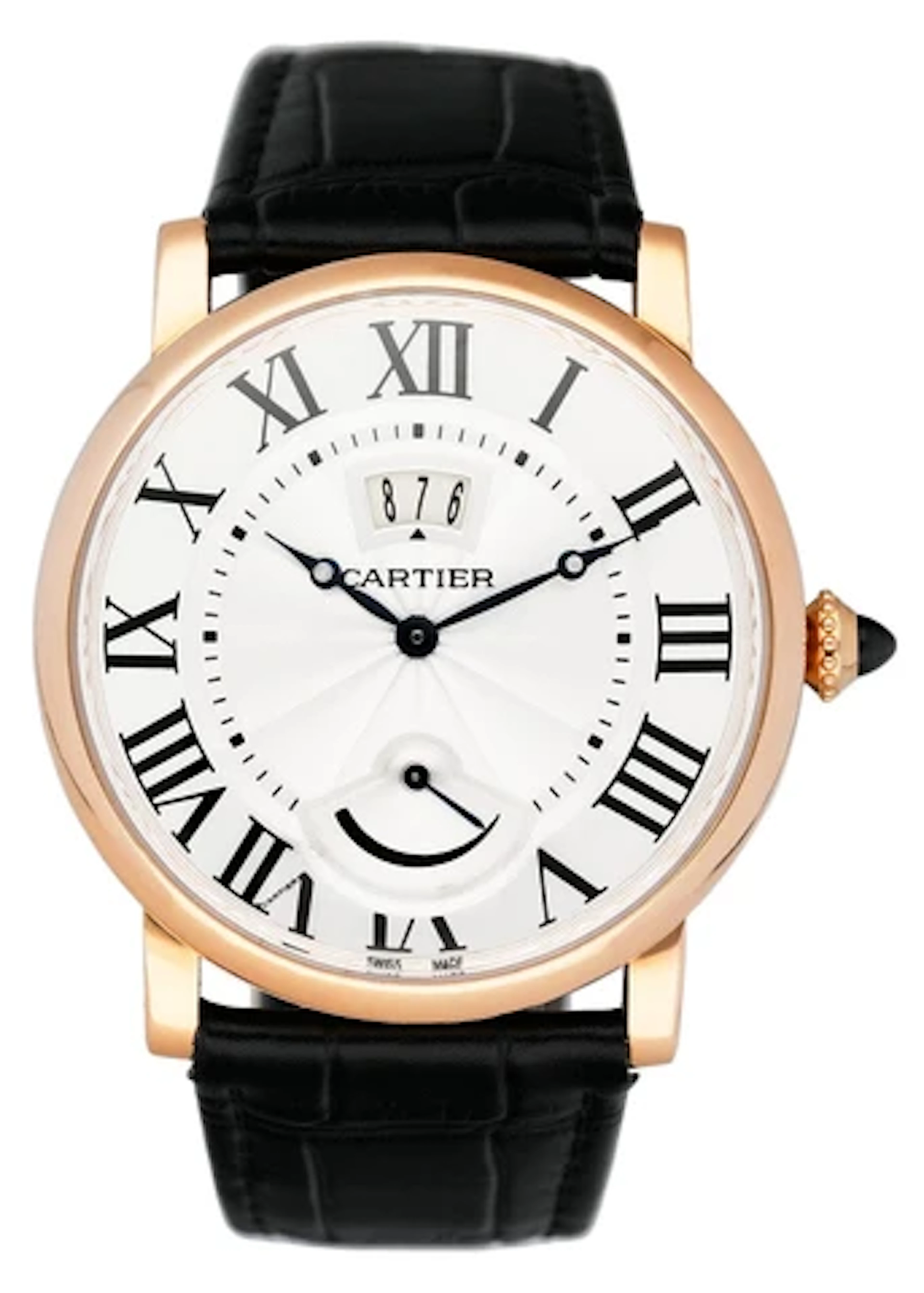 Cartier Rotonde W1556252 Calendar Aperture and Power Reserve Mens