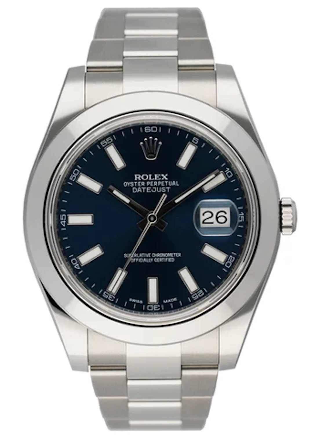 Rolex Datejust 41 116300 Blue Dial Steel Mens Watch Box Papers