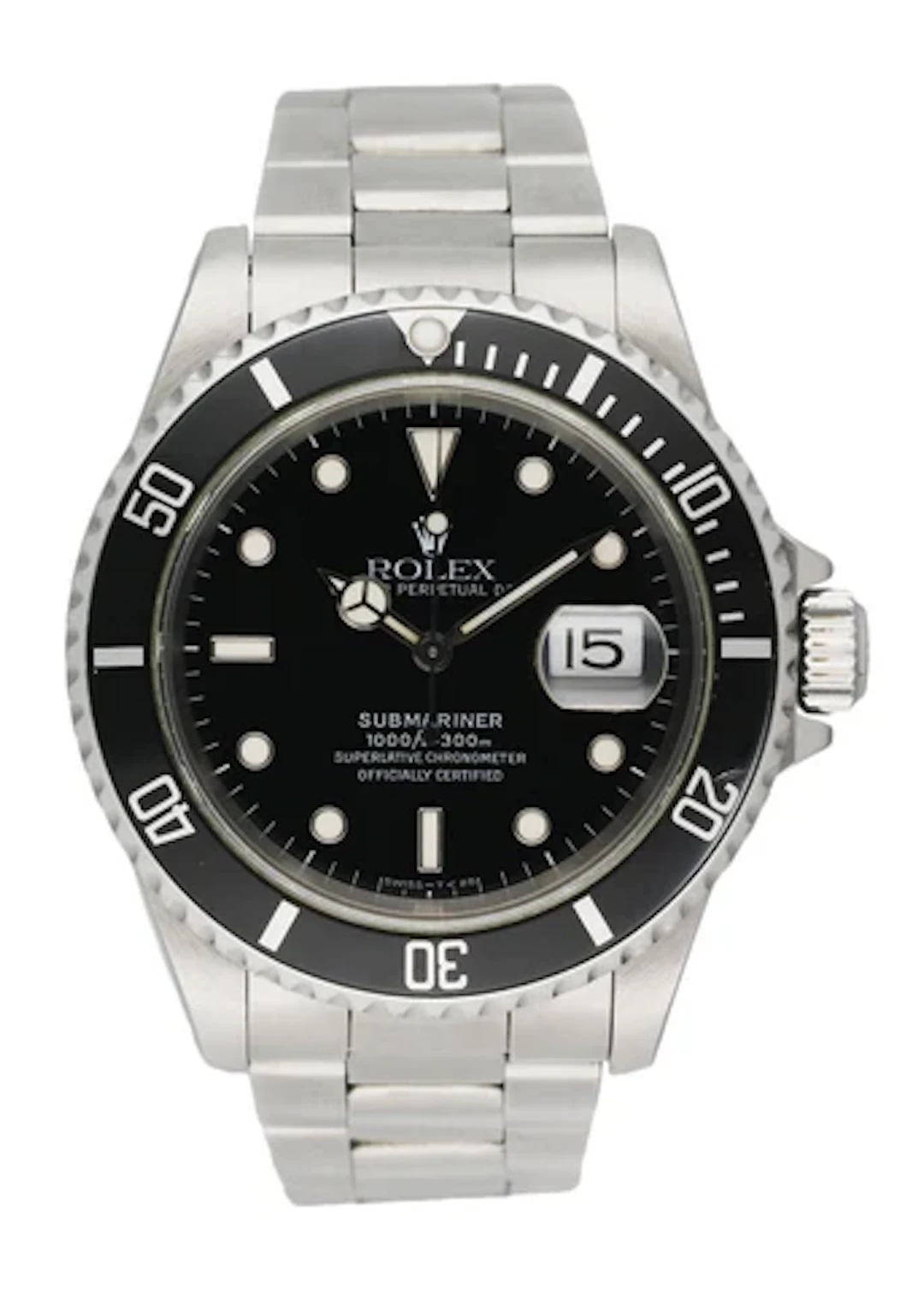 Rolex Oyster Perpetual Submariner 16610 Men's Watch Box & Papers