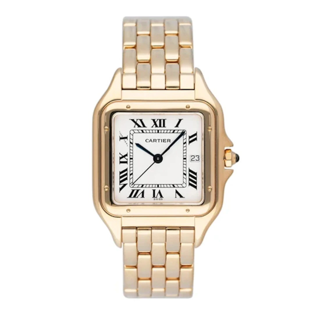 Cartier Panthere Large 18K Yellow Gold Mens Watch