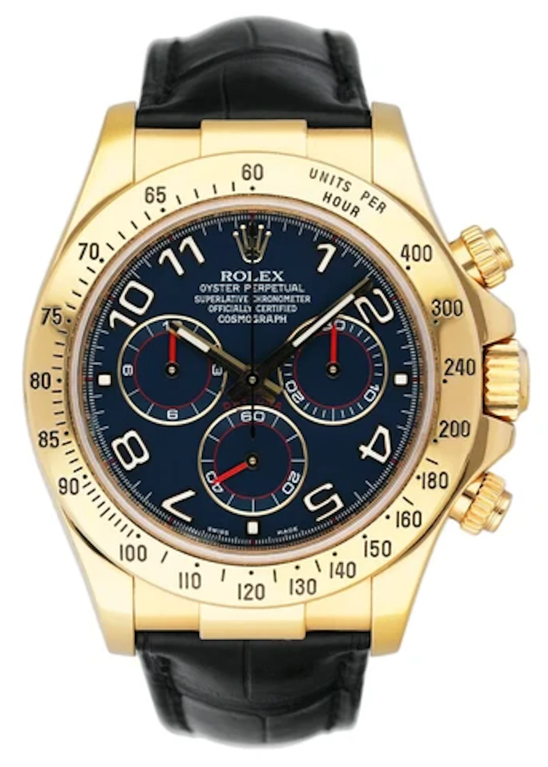 Rolex Daytona 116518 Blue Racing dial Yellow Gold Mens Watch