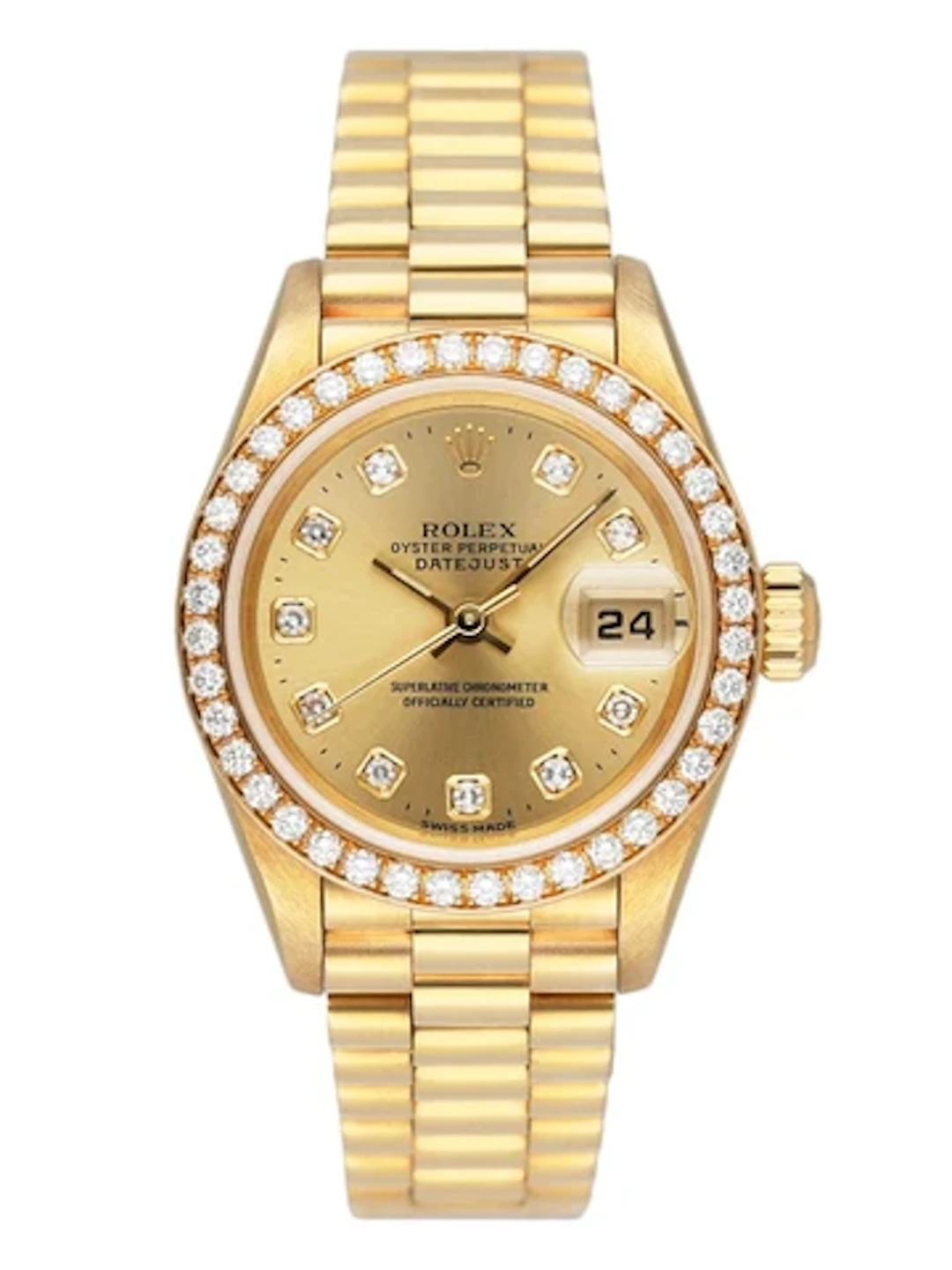 Rolex Datejust 79178 Diamond Yellow Gold Ladies Watch Box Papers