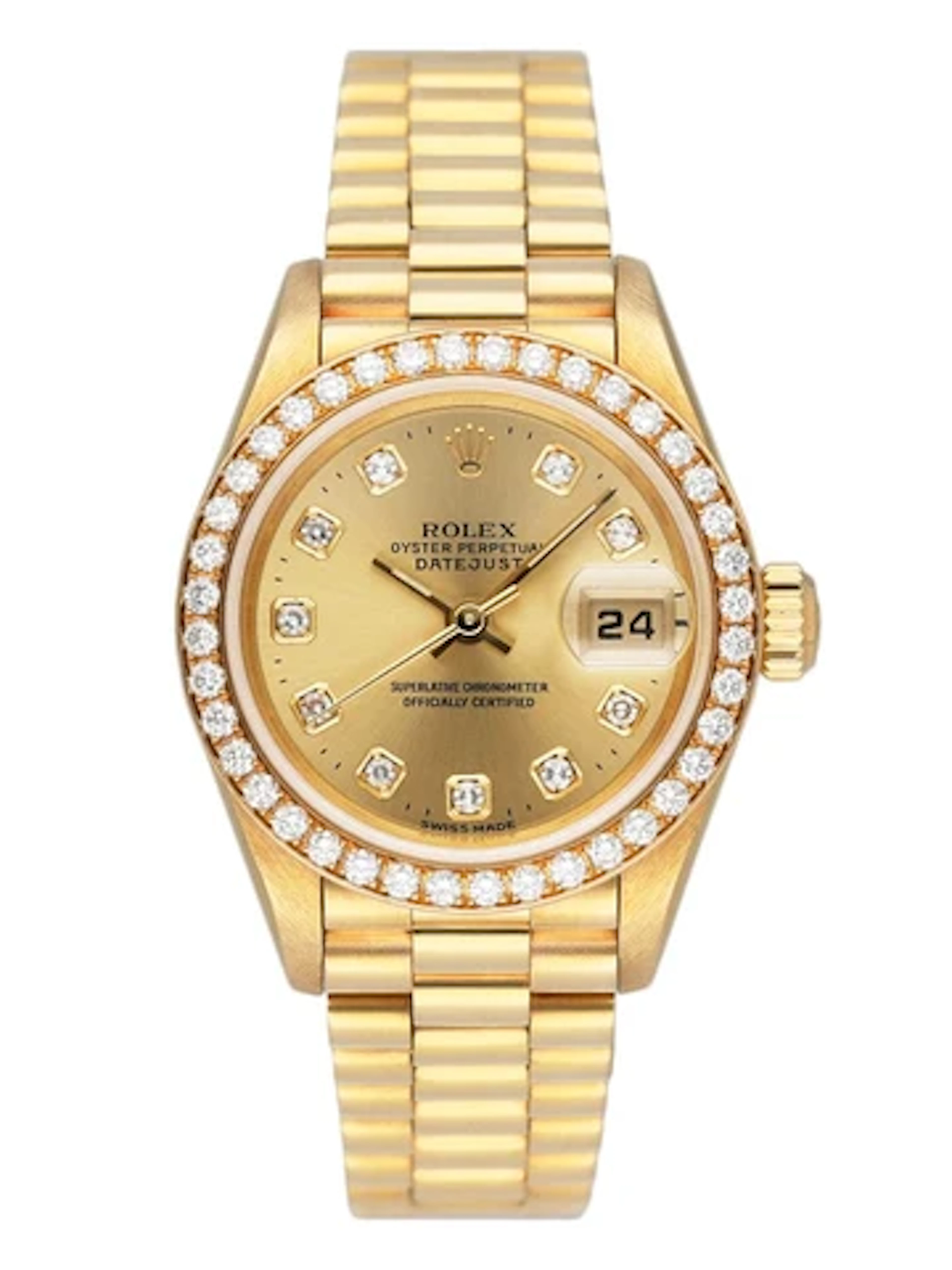 Rolex Datejust 79178 Diamond Yellow Gold Ladies Watch Box Papers